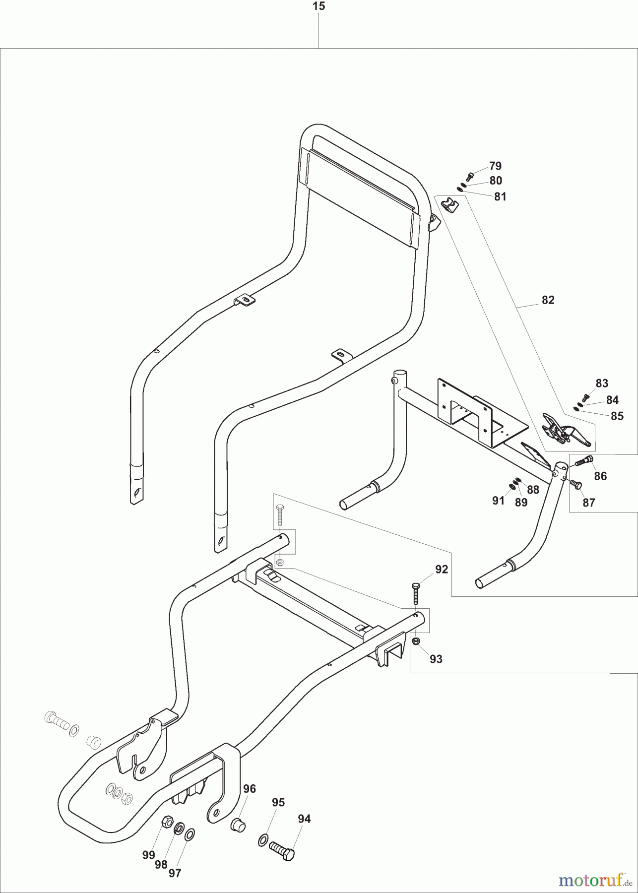  Dolmar Akku-Schubkarre DCU180 3  Rohrrahmen kpl.