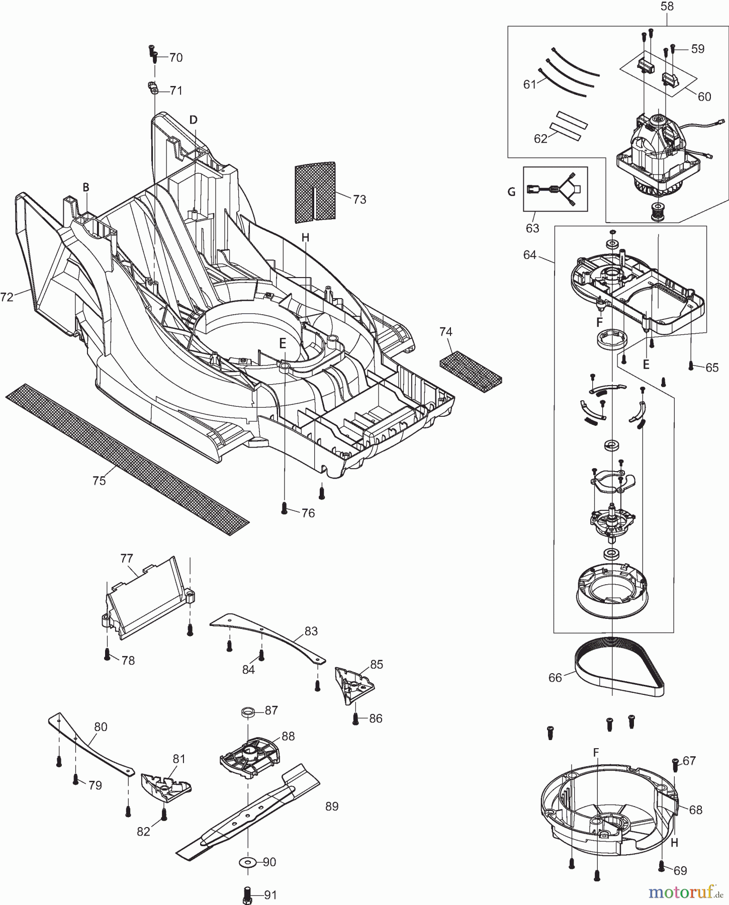  Dolmar Rasenmäher Elektro EM410 2  Motor