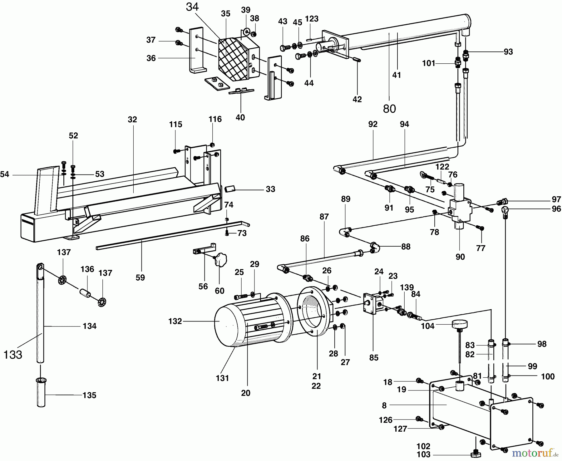  Dolmar Holzspalter LS-6002 H 2  Hydraulikanlage, Motor