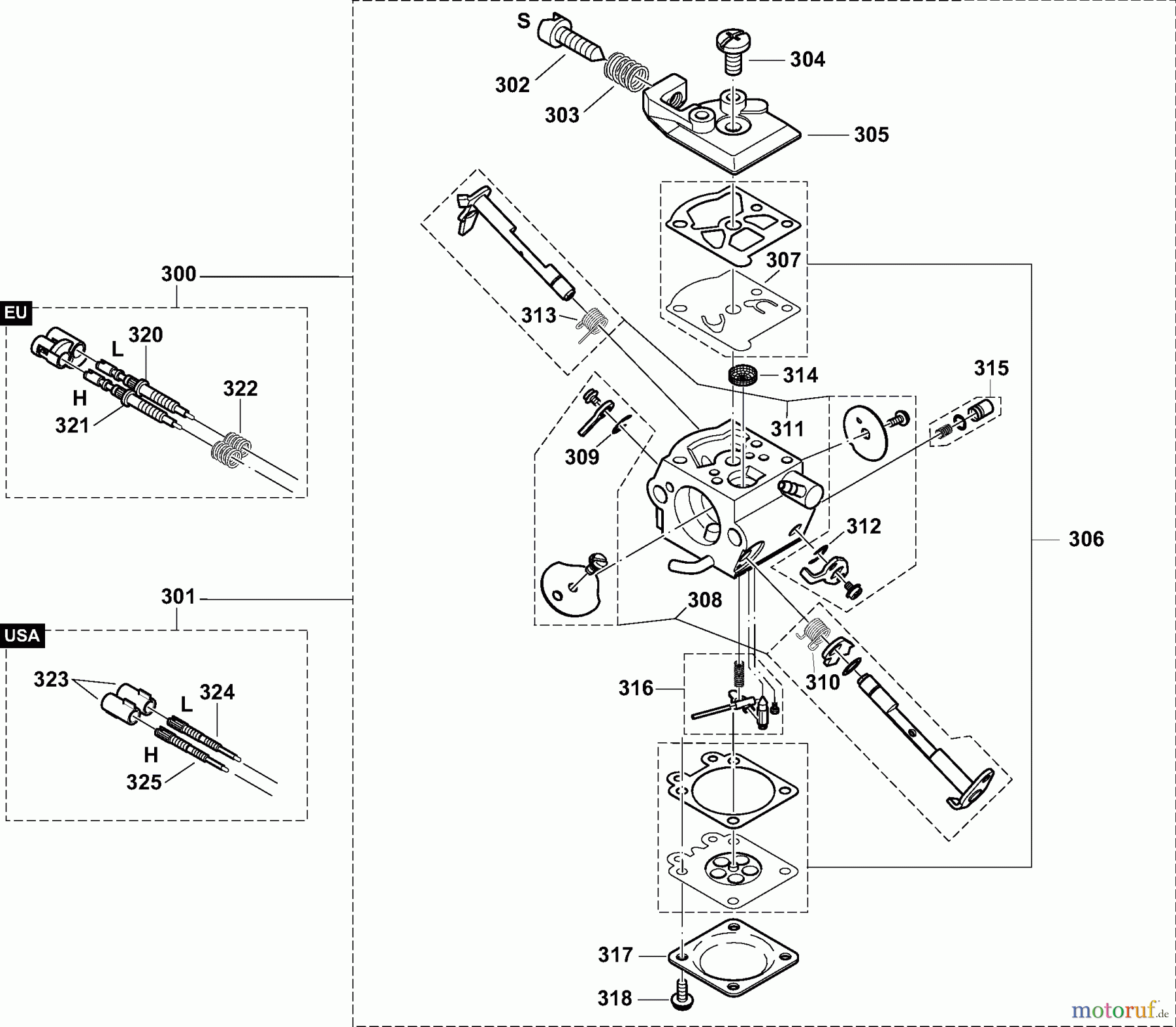  Dolmar Kettensägen Benzin Kettensäge PS-3410 TLC 8  Vergaser