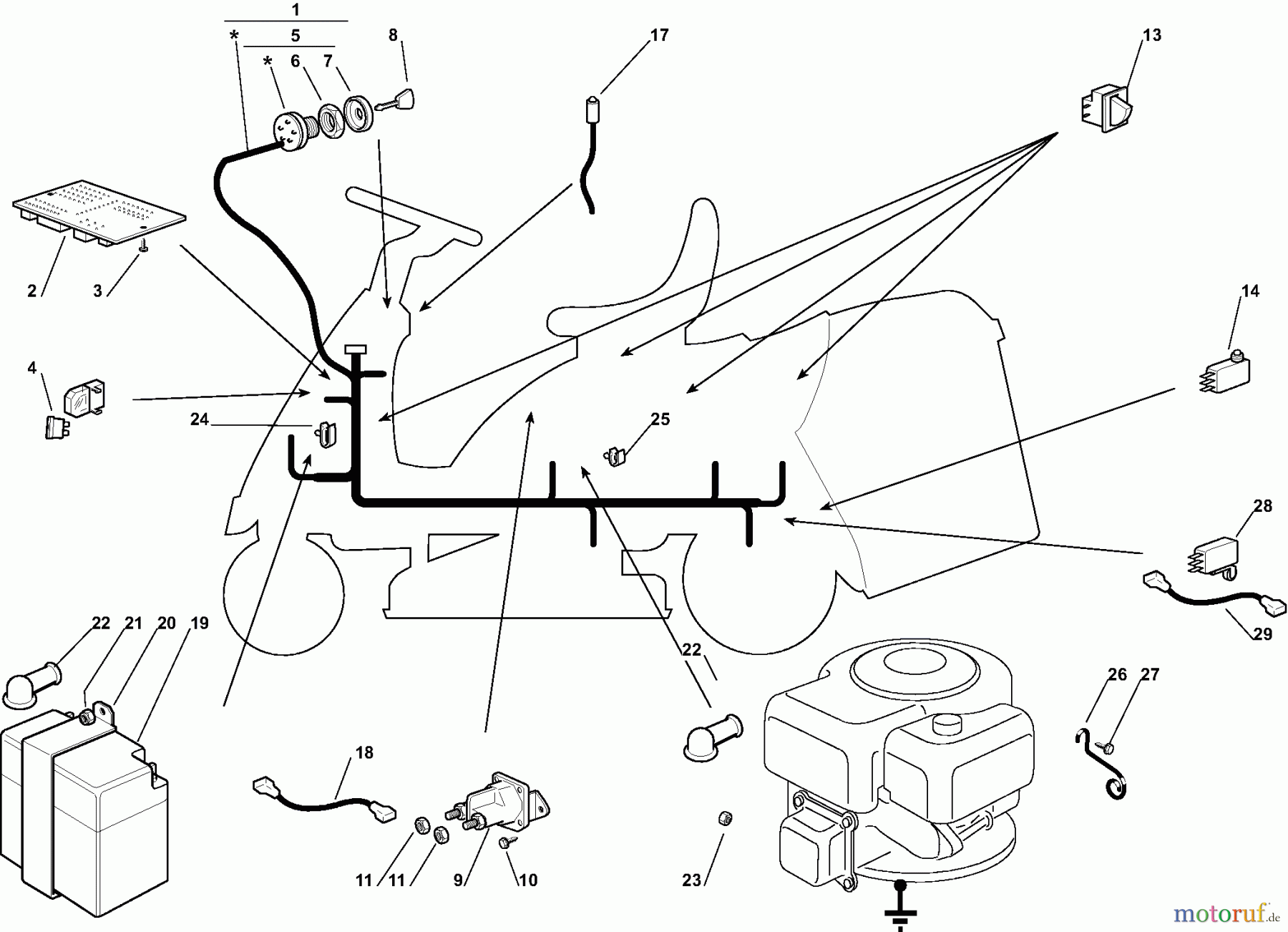  Dolmar Rasentraktoren RM7213H RM-72.13 H (2007) 11  ELEKTRISCHE TEILE