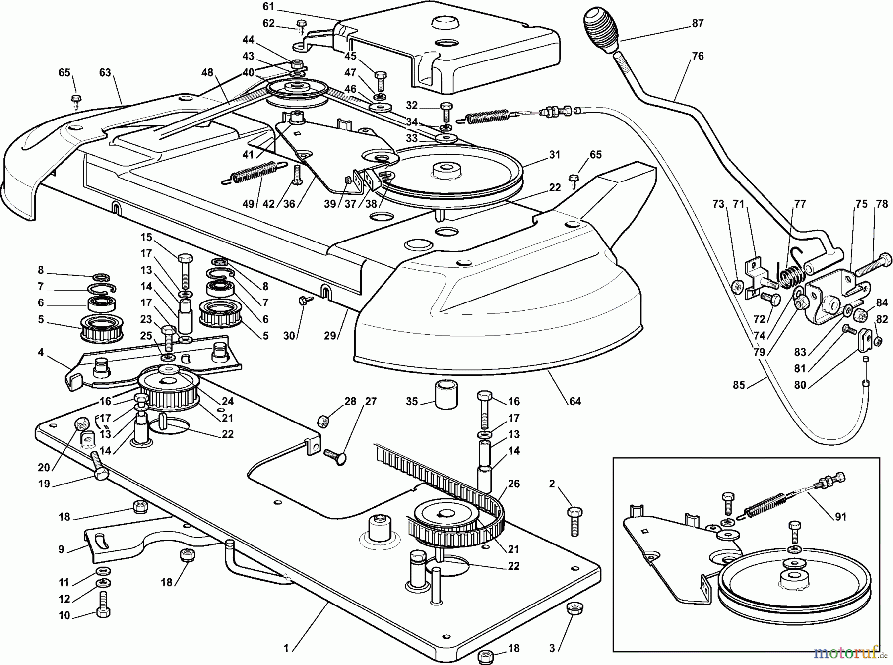  Dolmar Rasentraktoren TM10218H TM-102.18 H (2007) 8  SCHNEIDWERKZEUG (1)