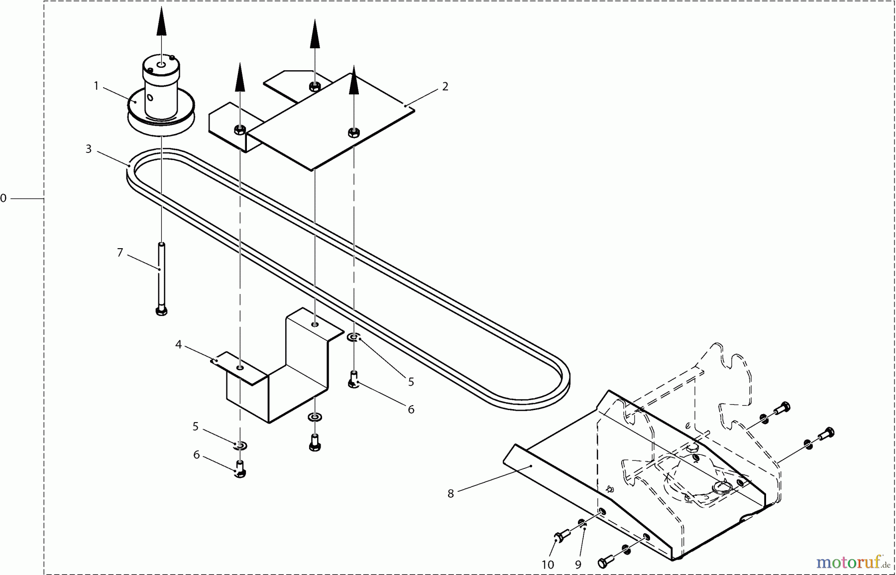  Dolmar Rasentraktoren Zubehör RS-120, TA-250, TK-420, TK-520, TS-125 4  92 cm - Antriebssatz (Schnellwechsler) (=>2014)