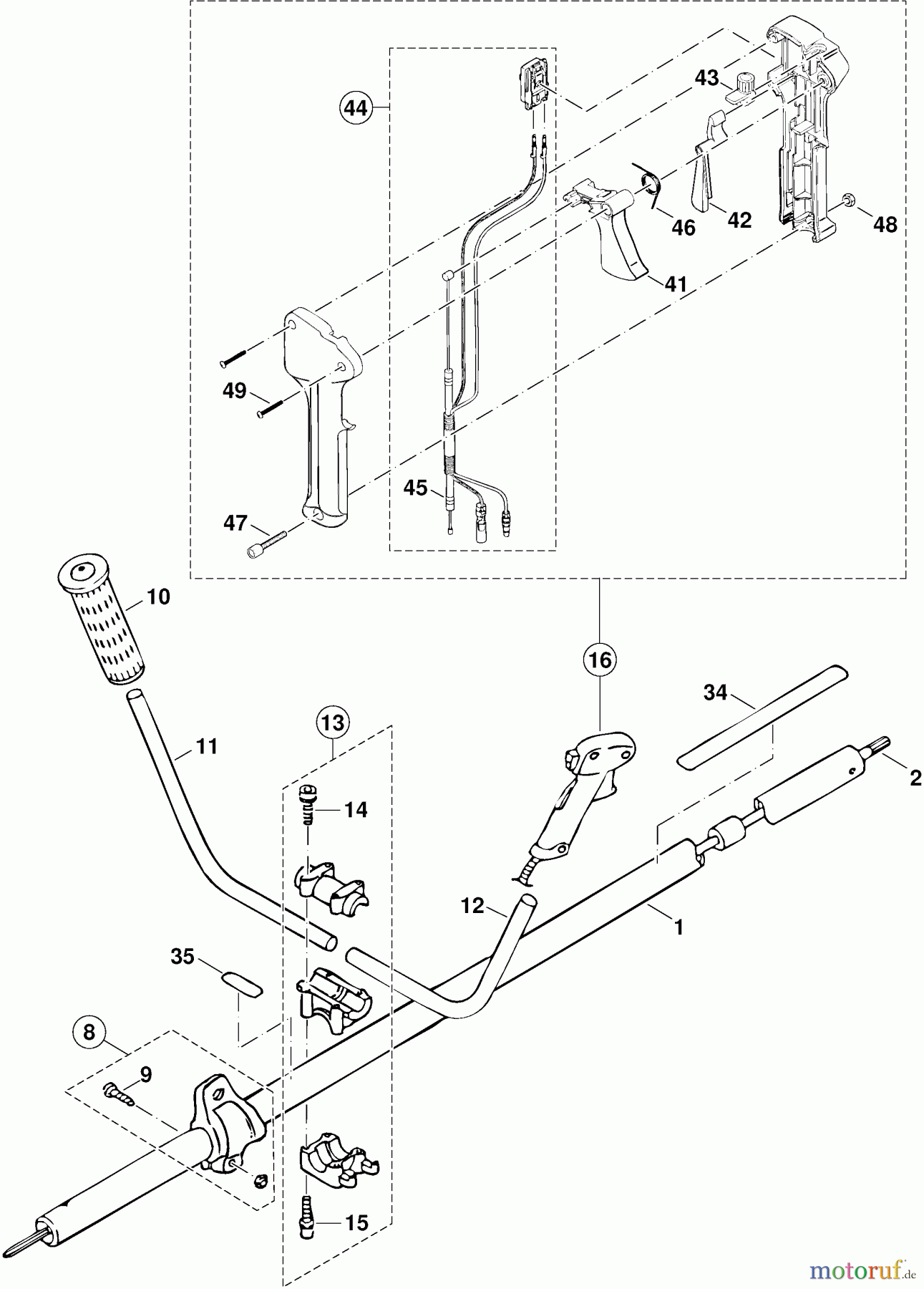  Dolmar Motorsensen & Trimmer Benzin 4-Takt MS-250.4 10  Hauptrohr, Handgriff
