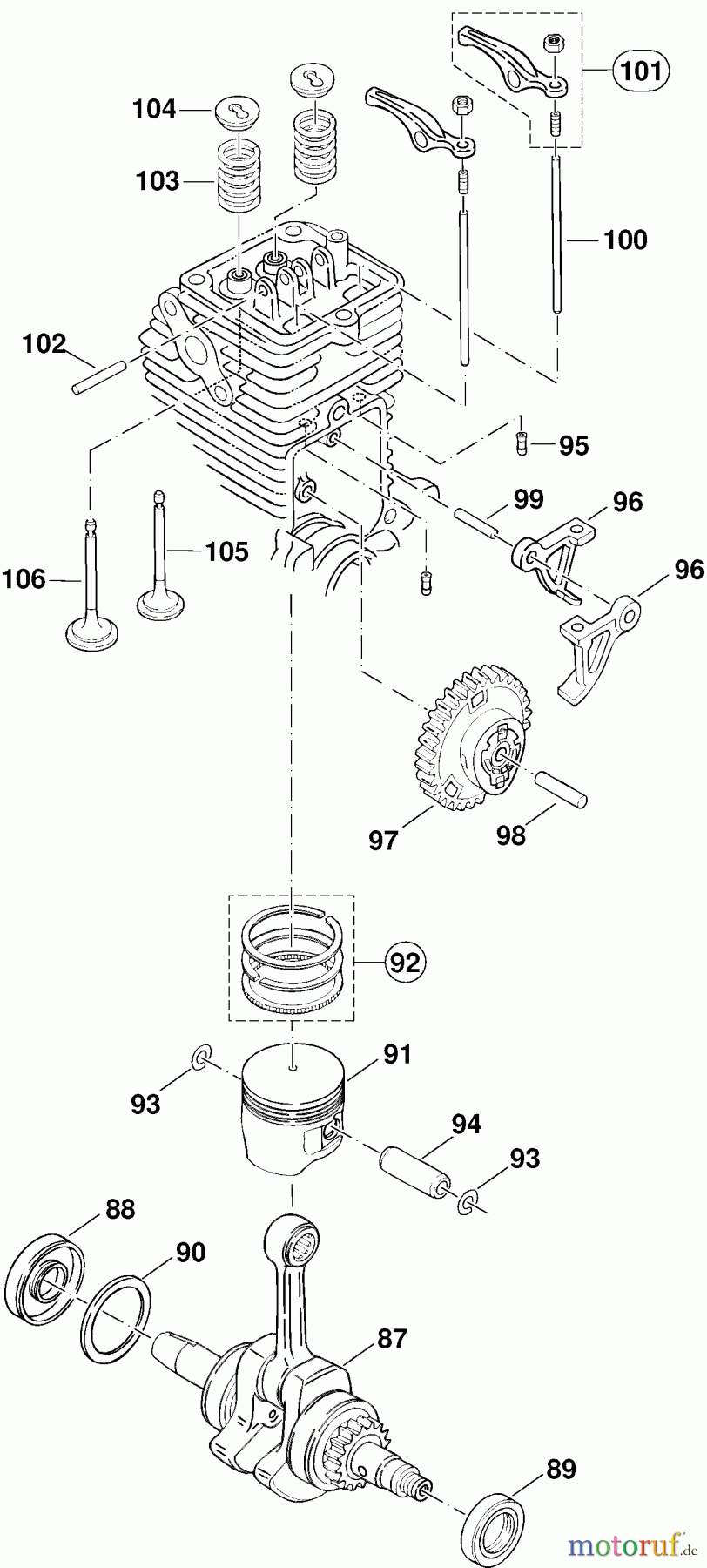  Dolmar Motorsensen & Trimmer Benzin 4-Takt MS-250.4 3  Kurbelwelle, Nockenrad, Ventile