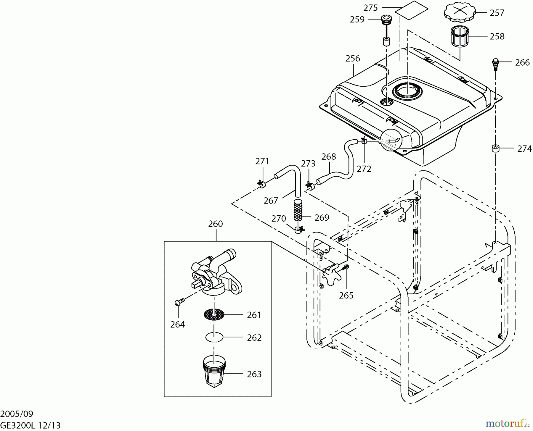  Dolmar Stromerzeuger GE-3200 L 12  Kraftstofftank