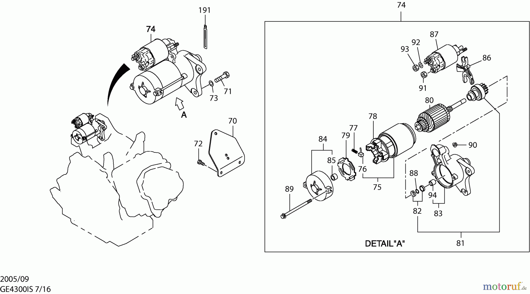  Dolmar Stromerzeuger GE-4300 IS 7  Anlasser