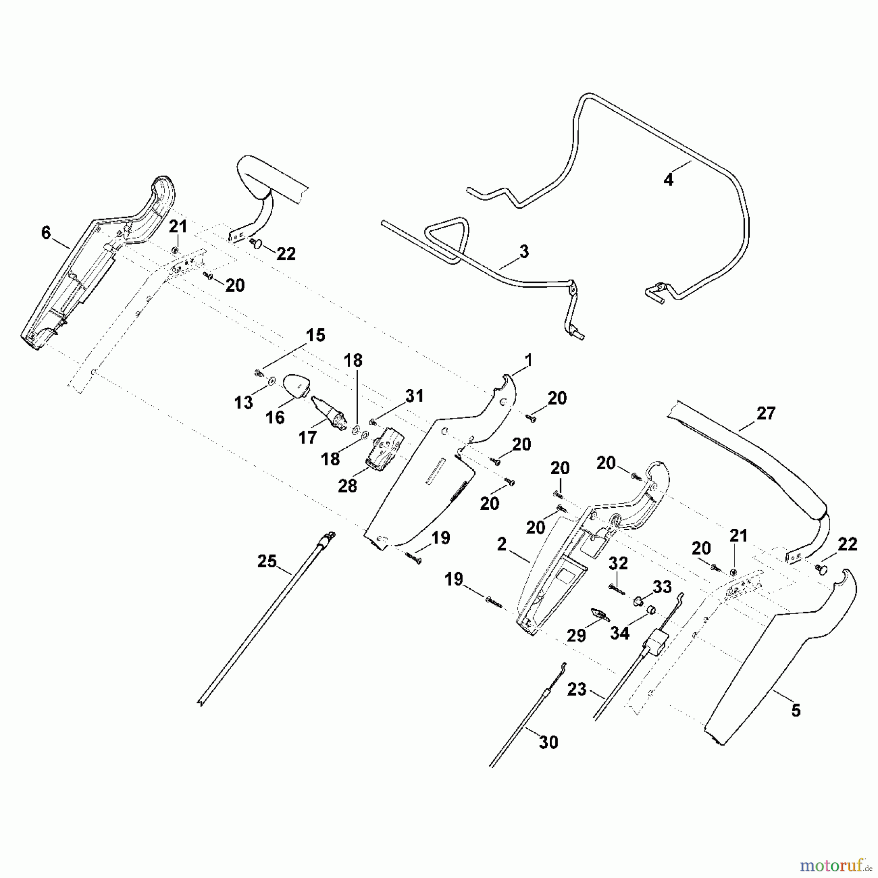 Viking Rasenmäher Benzinrasenmäher MB 650.0 V, MB 650.0 VM A - Lenker Oberteil