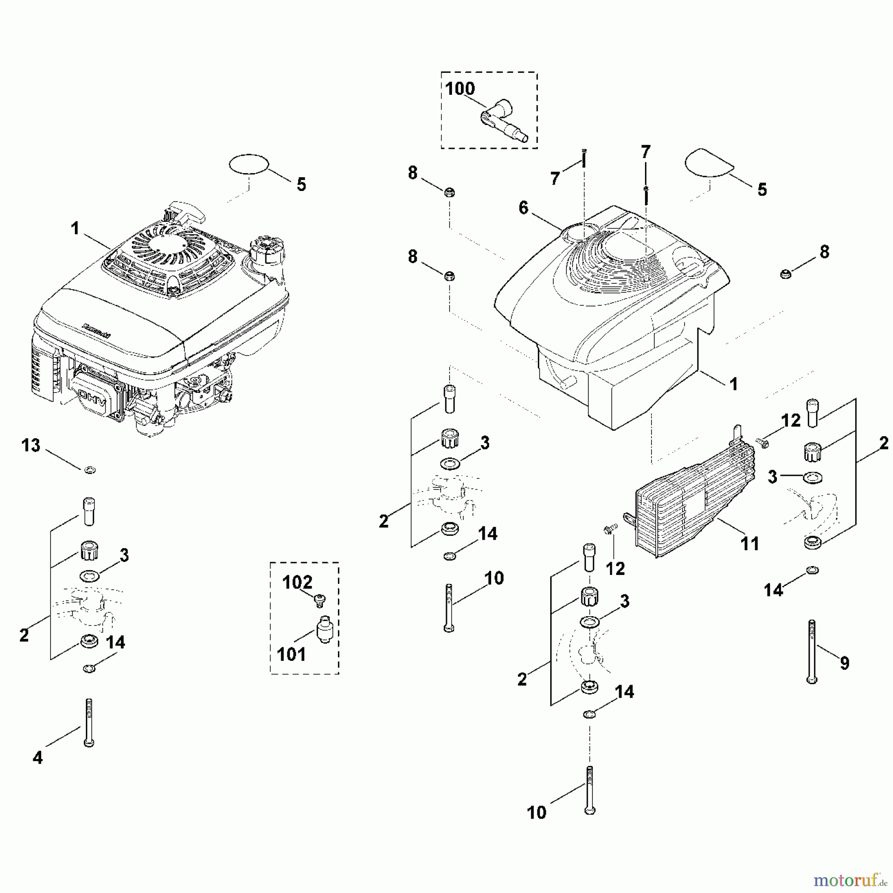 Viking Rasenmäher Benzinrasenmäher MB 655.0 KS H - Motor