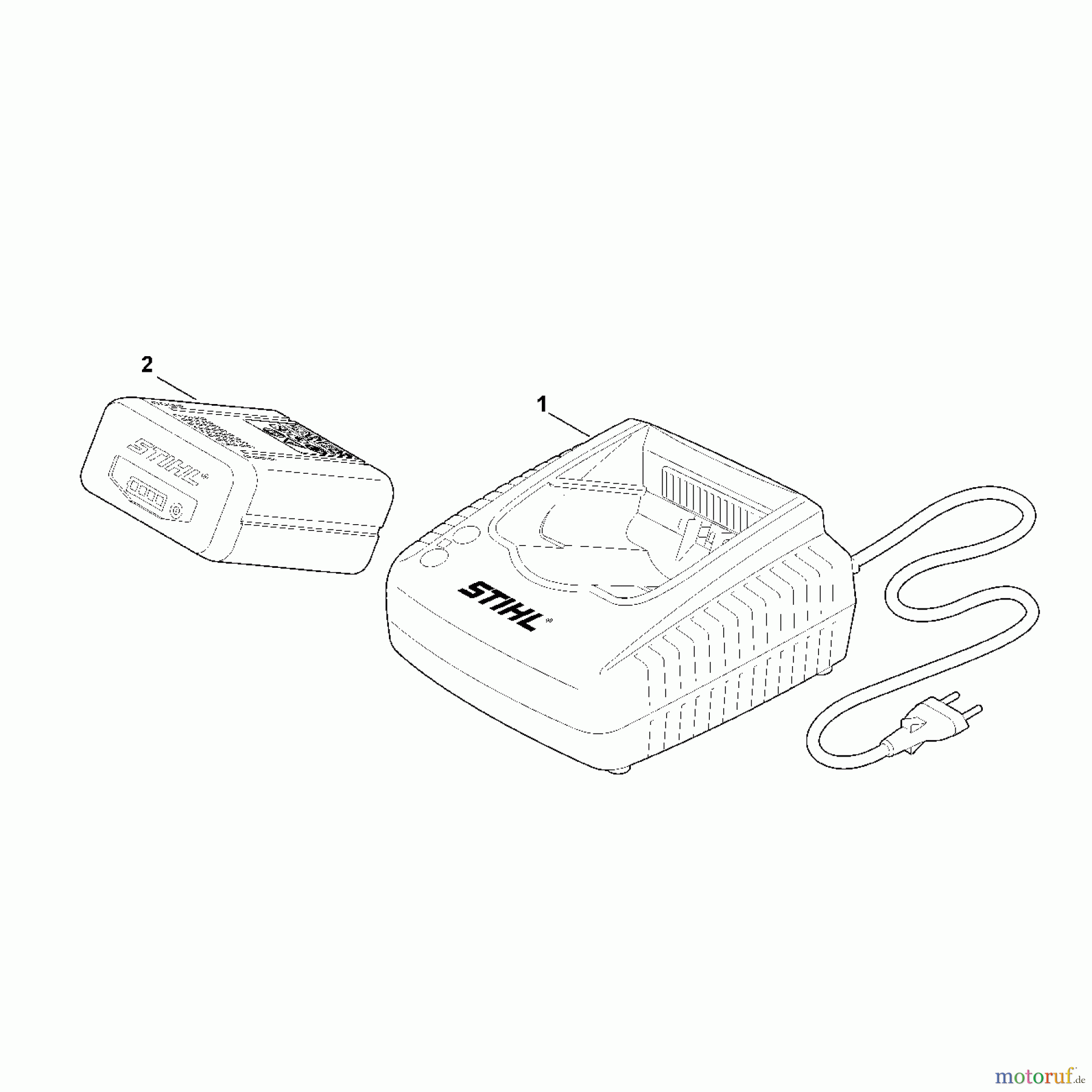 Viking Rasenmäher Akkurasenmäher MA 443.1 C G - Akkumulator, Ladegerät