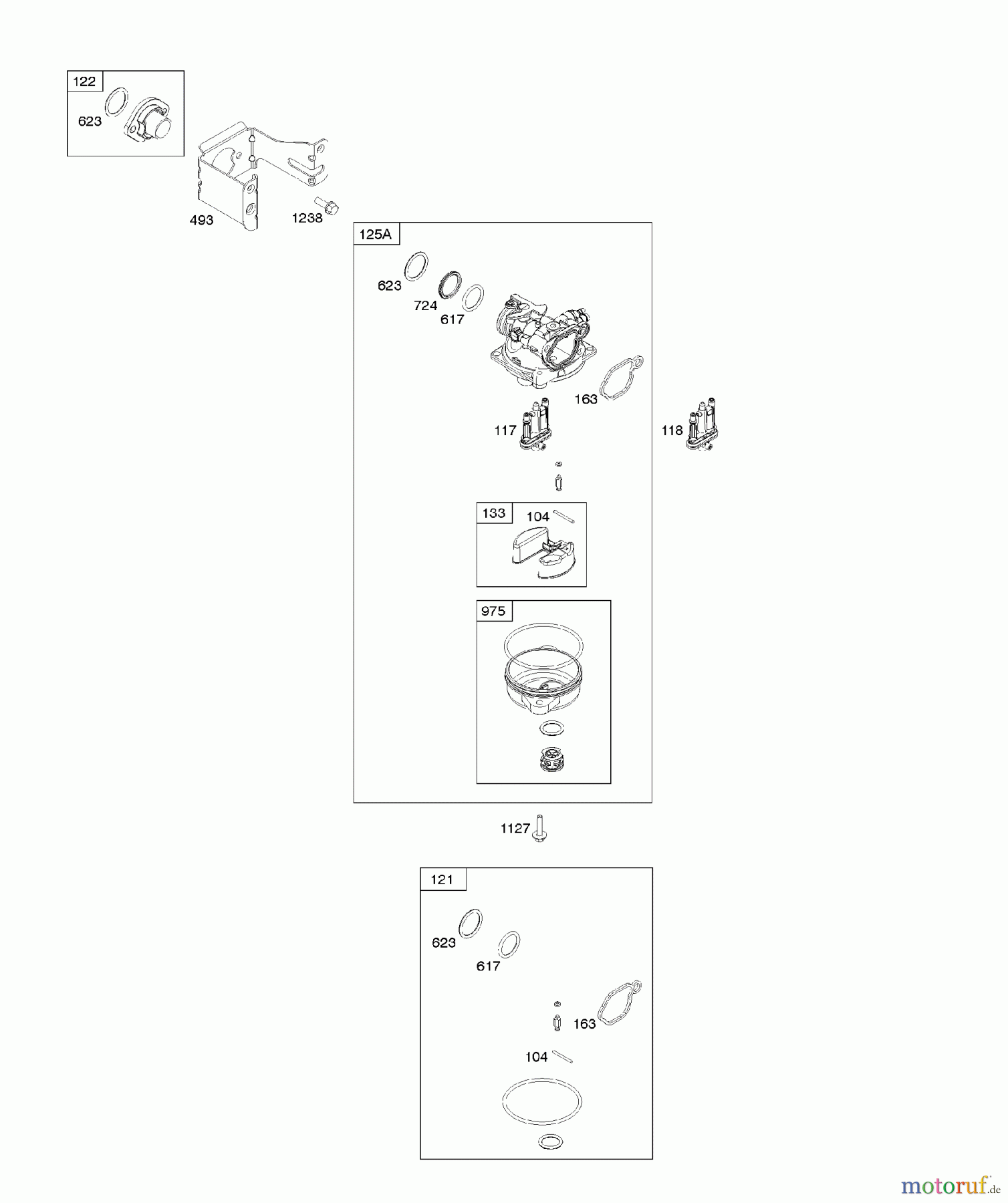 Viking Motoren B & S 09. . . 09P602-0009-F1 E - Vergaser