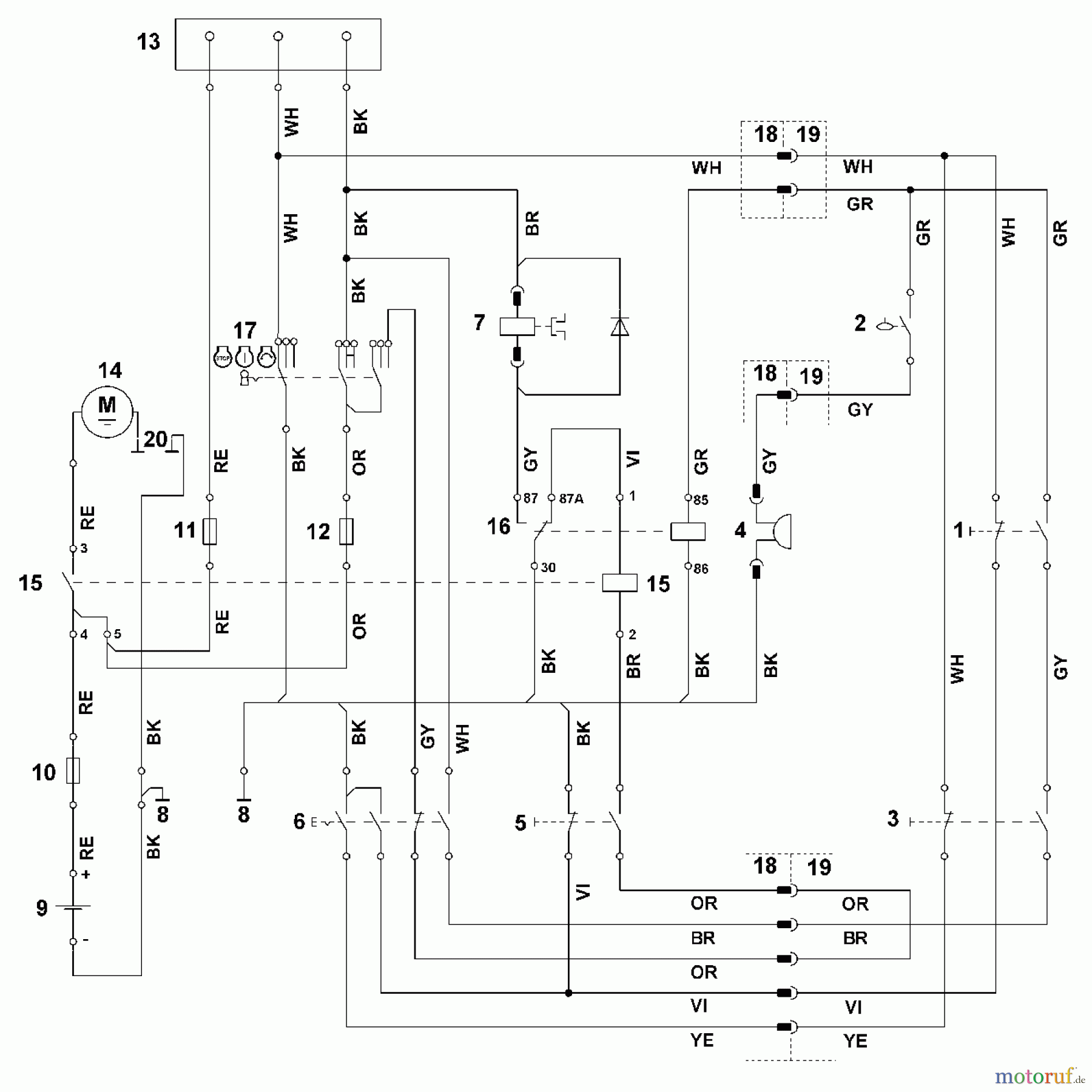 Viking Rasentraktoren Rasentraktoren MR 4082.0 O - Schaltplan