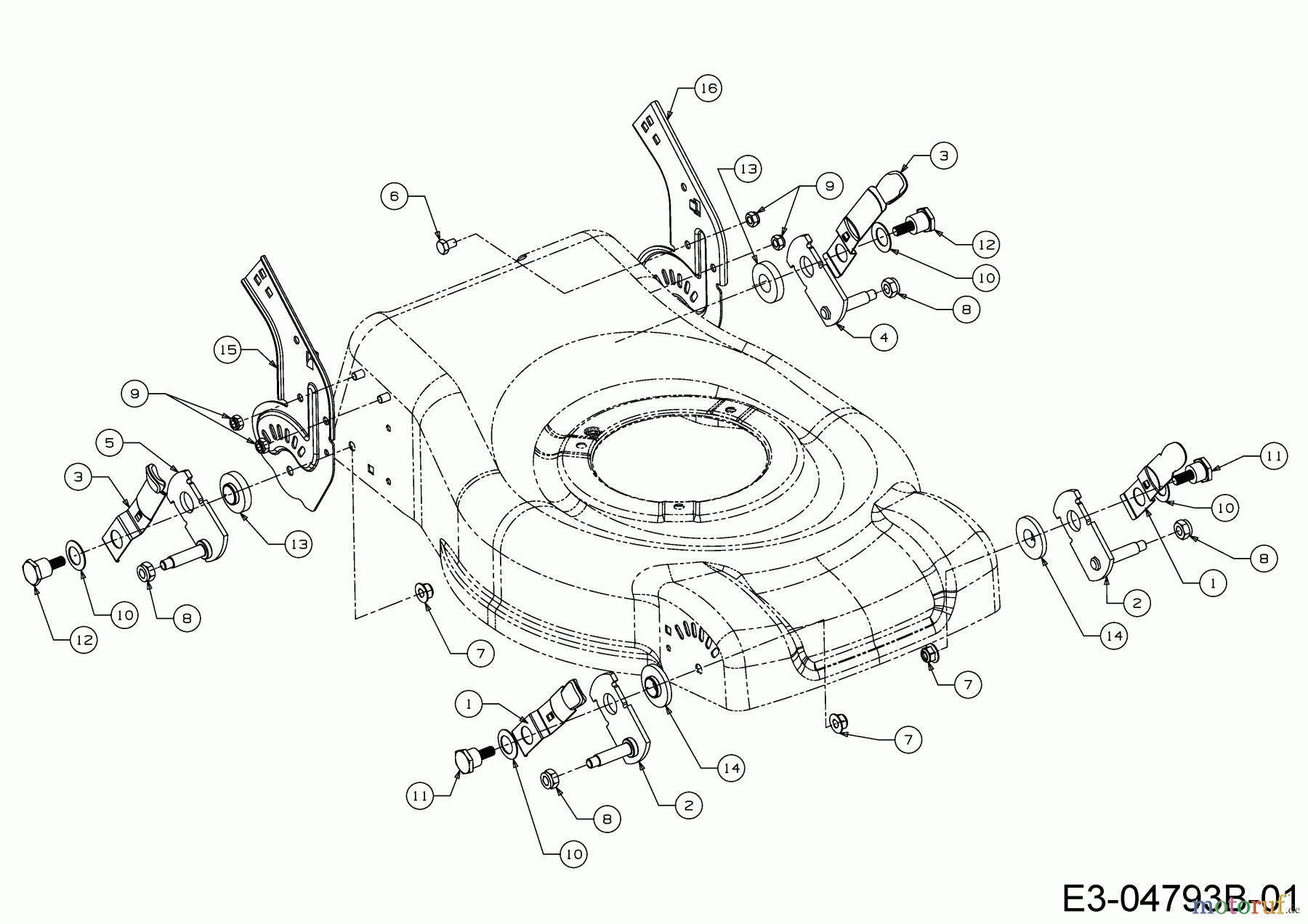  MTD Petrol mower 46 B 11A-J15B600  (2018) Axles, Height adjustment