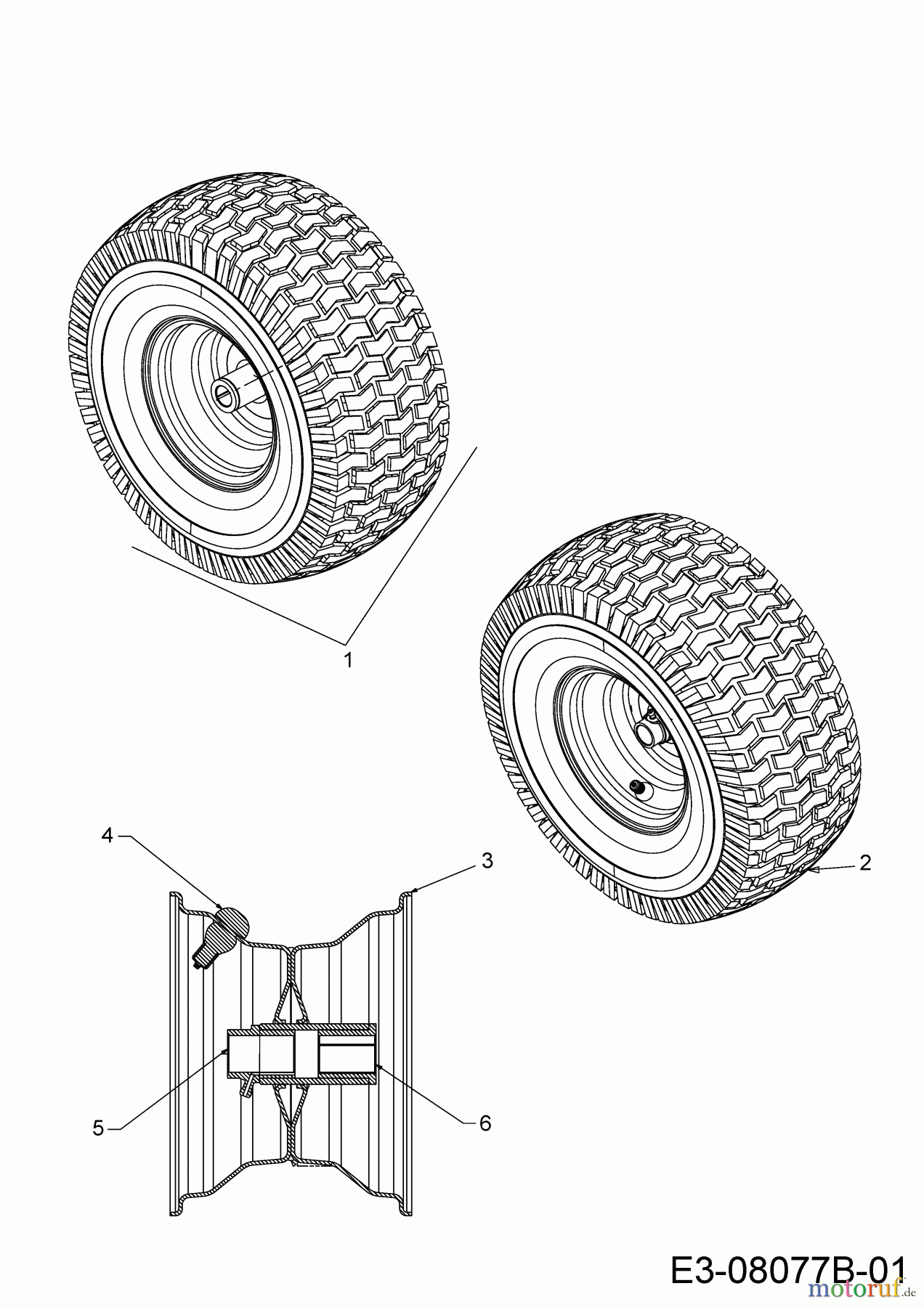  MTD Lawn tractors 22/46 13AT77KT308  (2018) Front wheels 15x6
