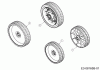 MTD SP 46 T1 12A-TAMG676 (2019) Listas de piezas de repuesto y dibujos Wheels