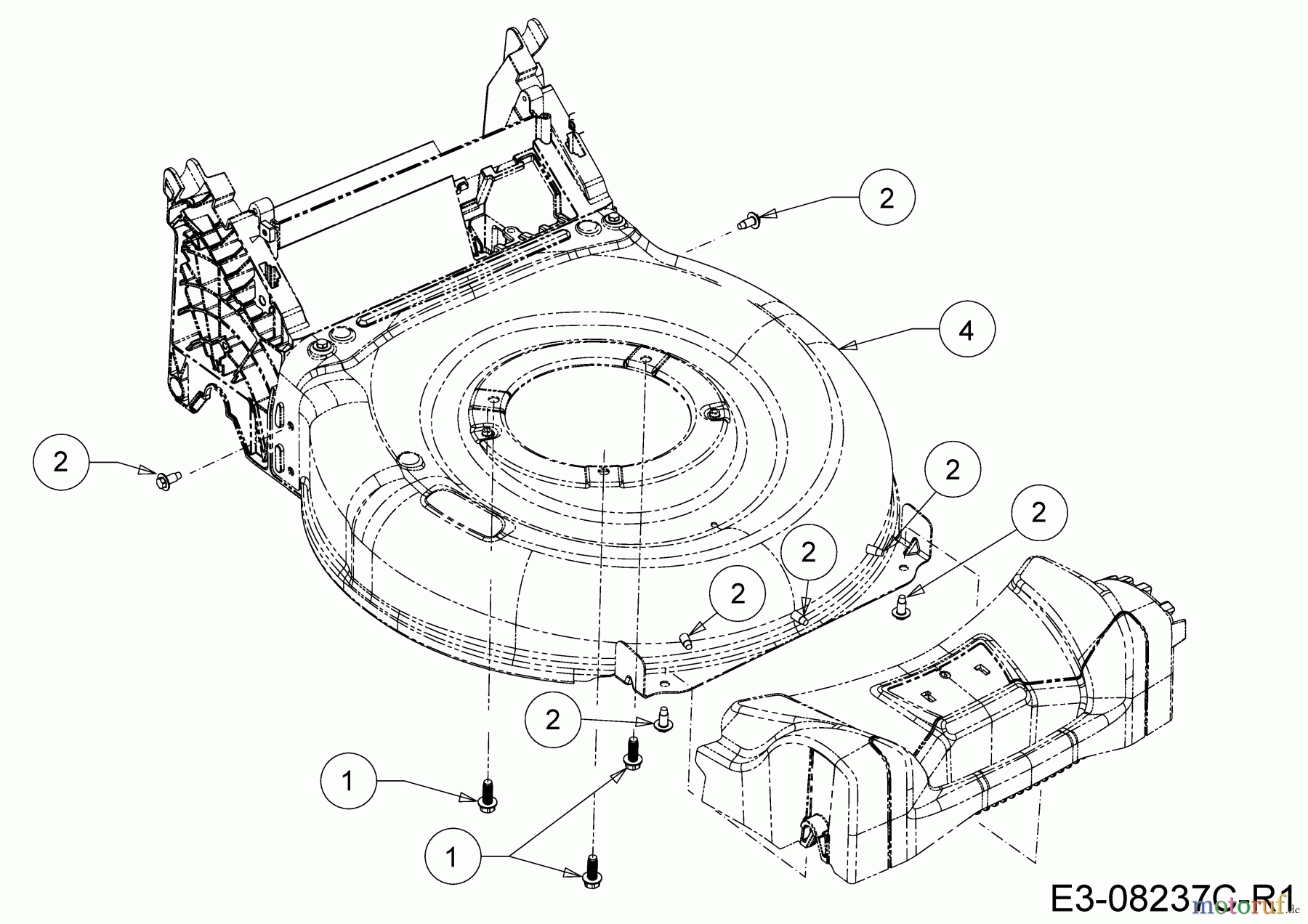 MTD Petrol mower self propelled SP 53 HWK 12C-PD7D600 (2019) Deck housing