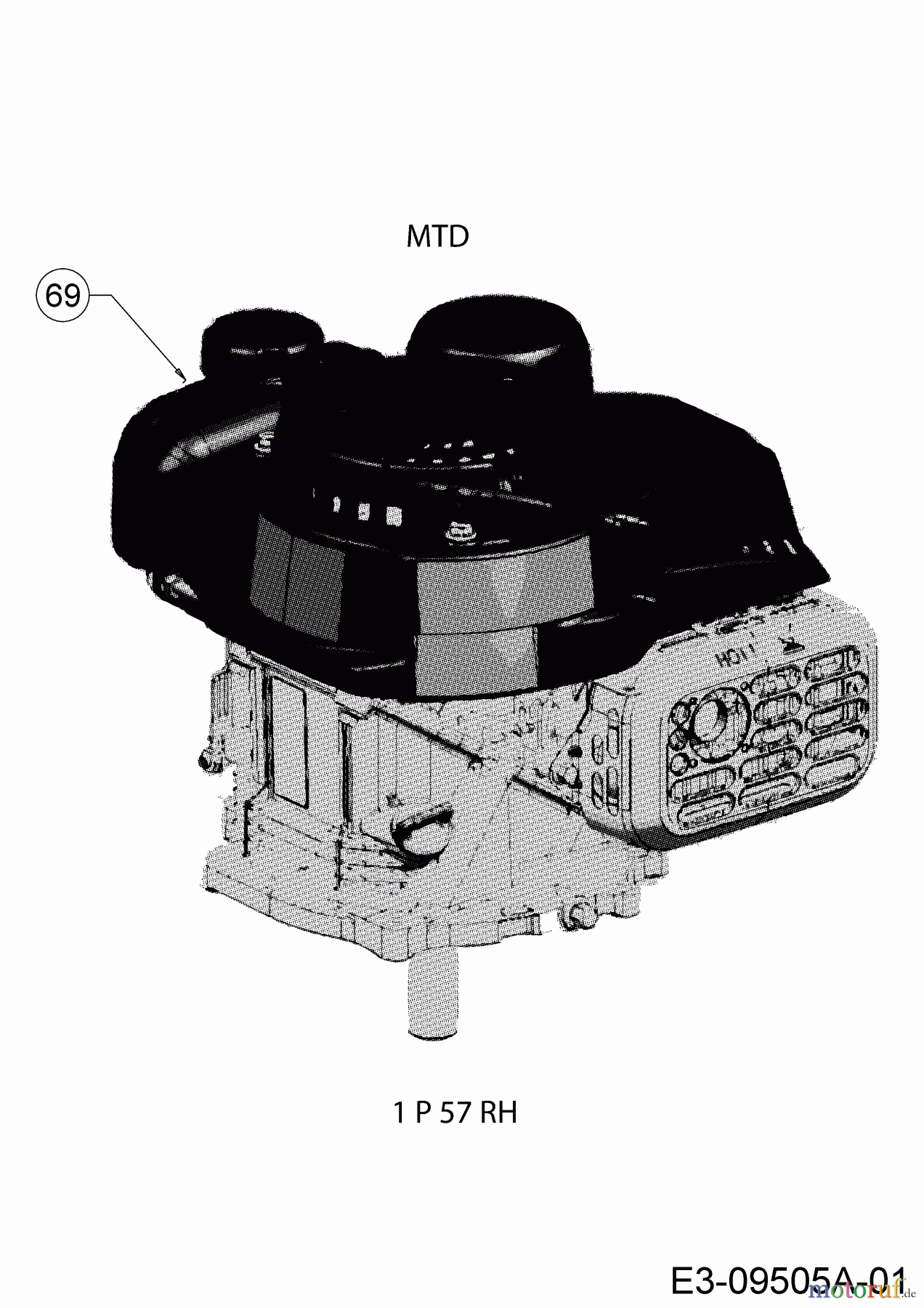  MTD Petrol mower self propelled 46 S 12A-J7SJ600  (2018) Engine MTD