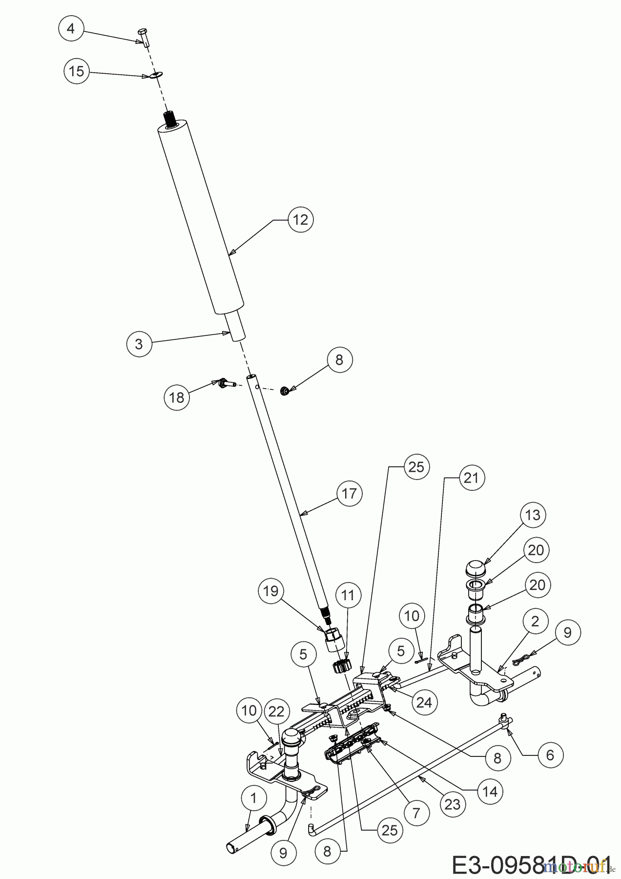  Helington Tracteurs de pelouse H 76 SM 13B726JD686 (2020) Système direction