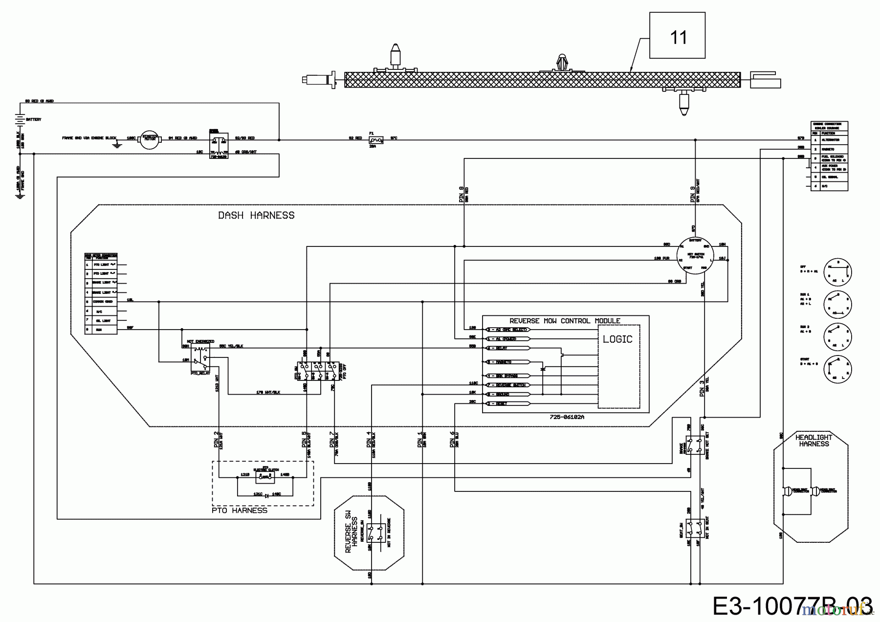 Greenbase Lawn tractors V 182 I 13ATA1KB618 (2019) Wiring diagram electric clutch