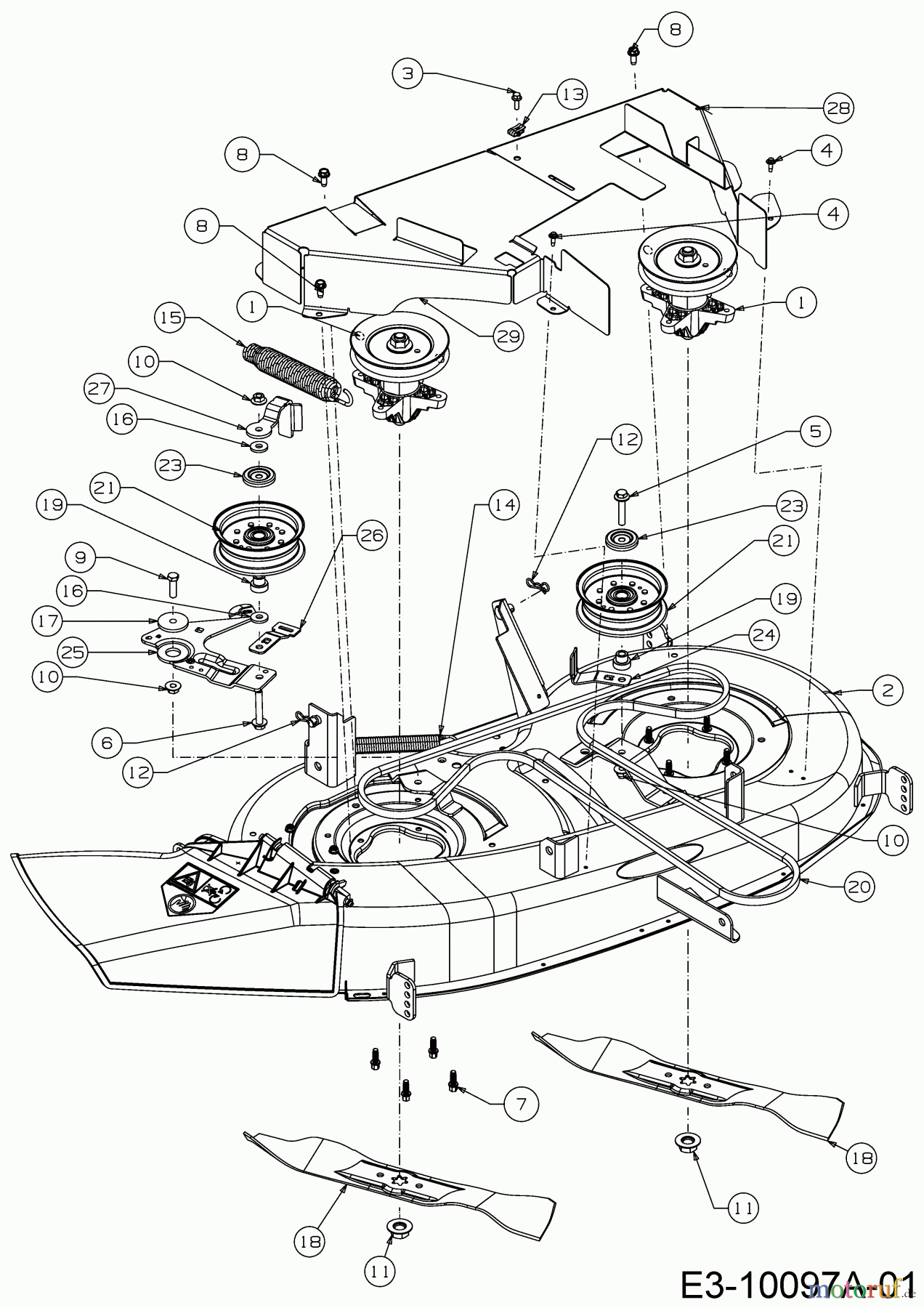 Greenbase Lawn tractors V 162 C 13A8A1KF618 (2019) Mowing deck F (38