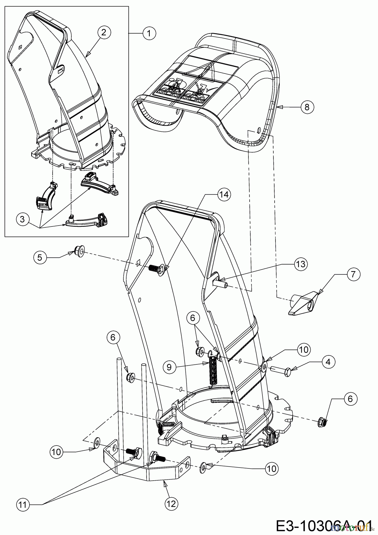 MTD Snow throwers SMART ME 61 31BW6BF2678 (2020) Discharge chute