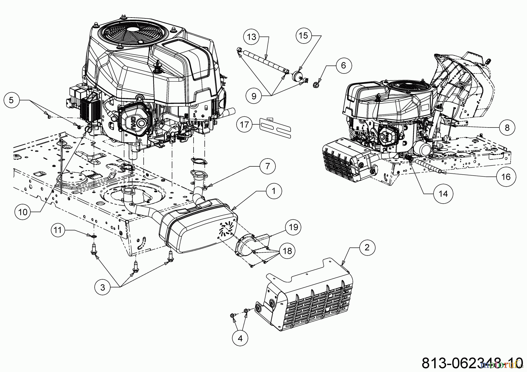 Troy-Bilt Lawn tractors HORSE 107T-S 13AJ78BS609 (2023) Engine accessories