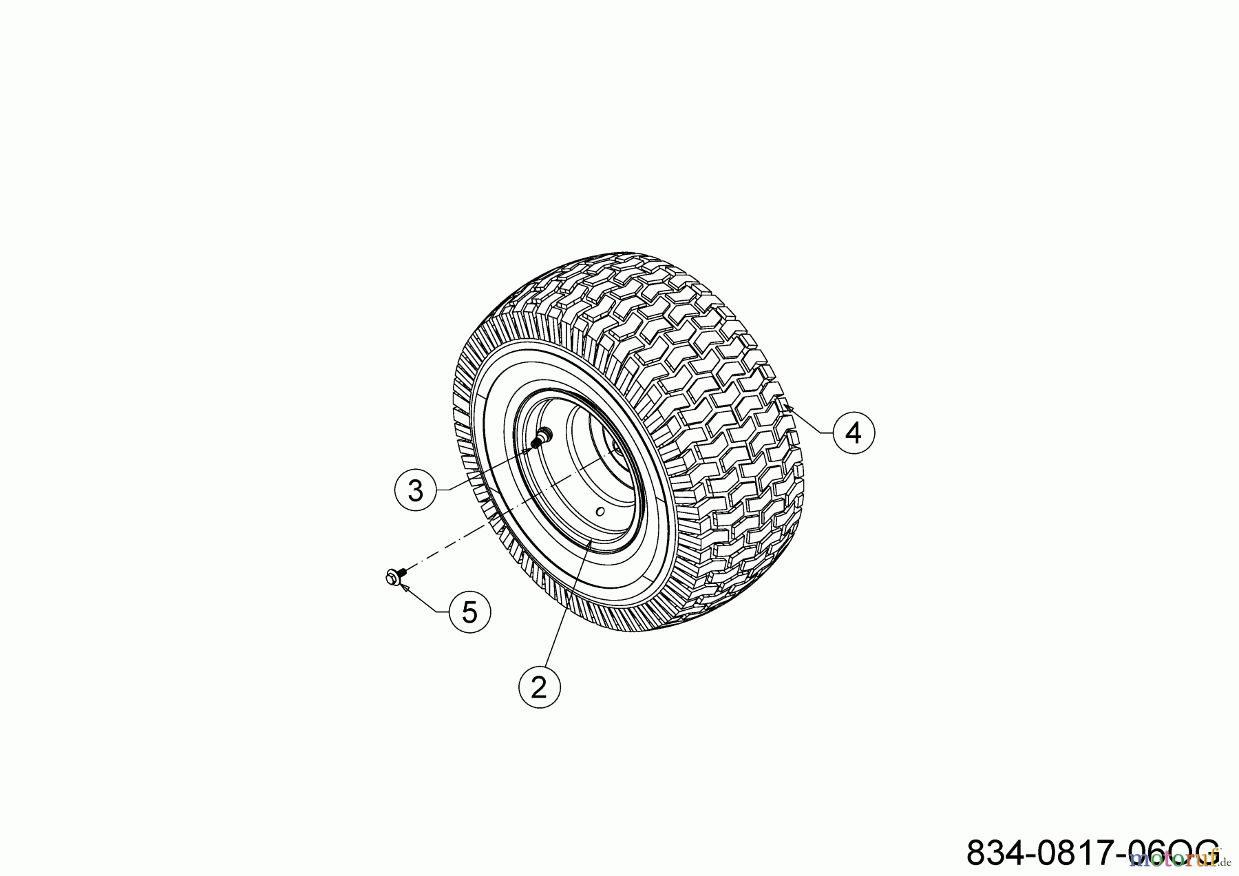 Riwall Lawn tractors RLT 92 T 13BB765E623 (2021) Rear wheels