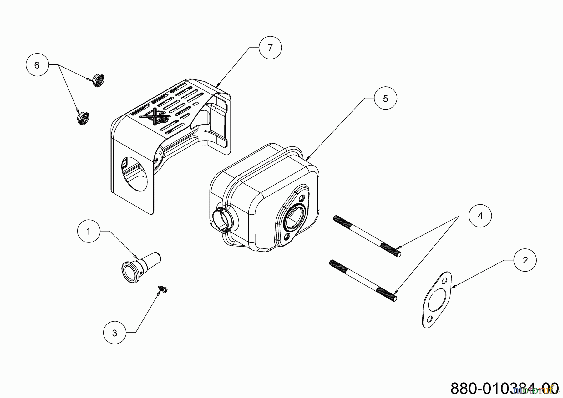 MTD-Engines Vertical 1X65CUA 752Z1X65CUA (2020) Muffler