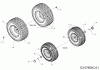 Troy-Bilt TB 76T-R 13A726SD609 (2024) Spareparts Wheels 13x5x6; 16x6,5x8