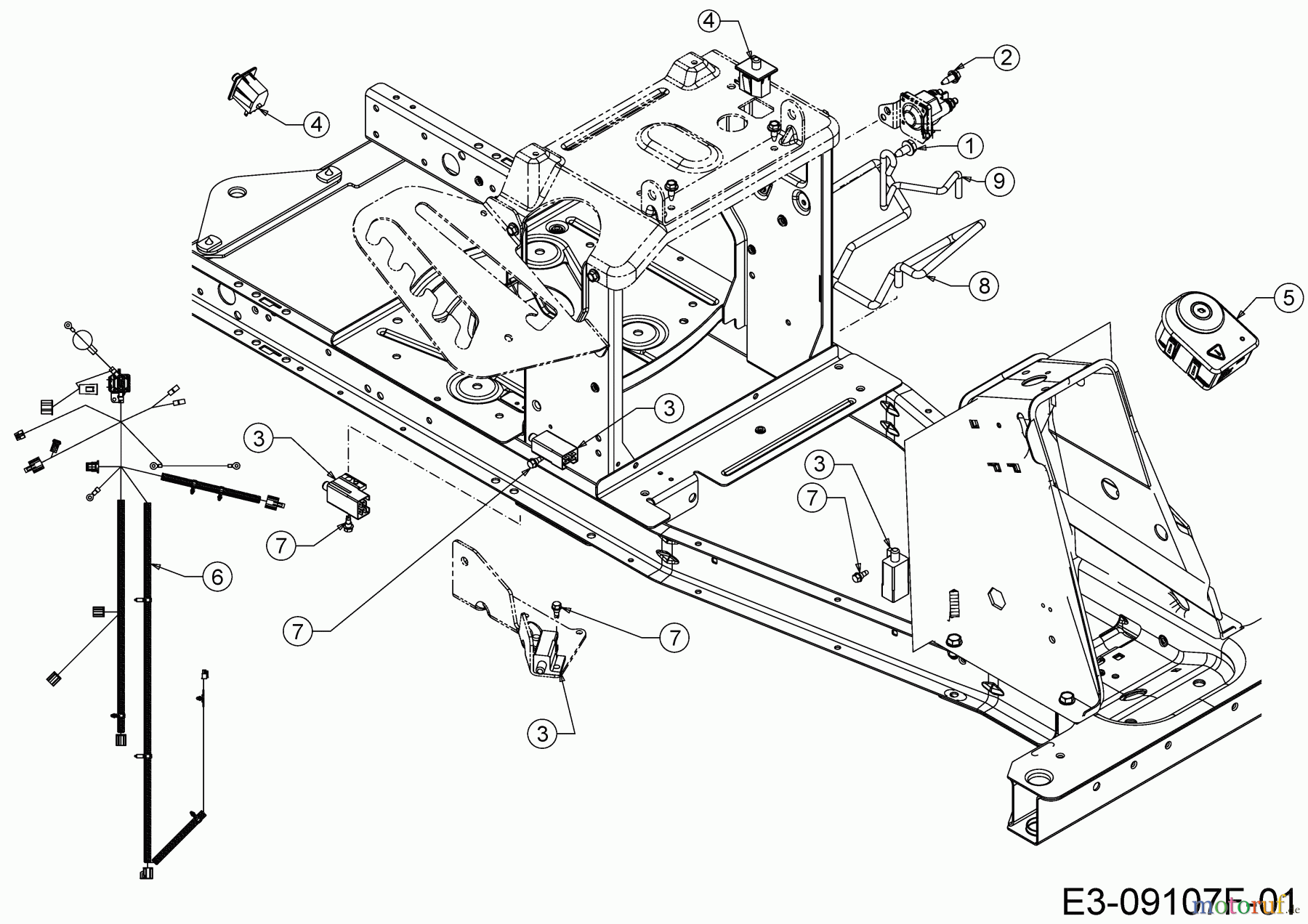  MTD Lawn tractors Mnirider 76 RDHE 13B721SD600 (2021) Electric parts
