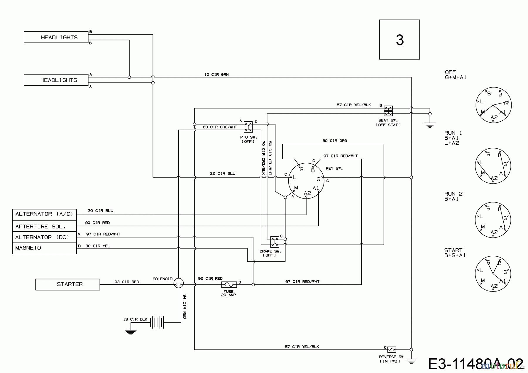  Tigara Lawn tractors TG 13 / 96 TE 13A776KF649 (2022) Wiring diagram