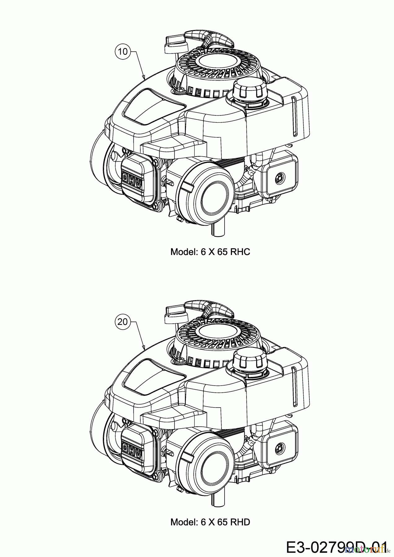 Cub Cadet Petrol mower self propelled LM3 DR53ES 12CCPVS7603 (2019) Engine MTD
