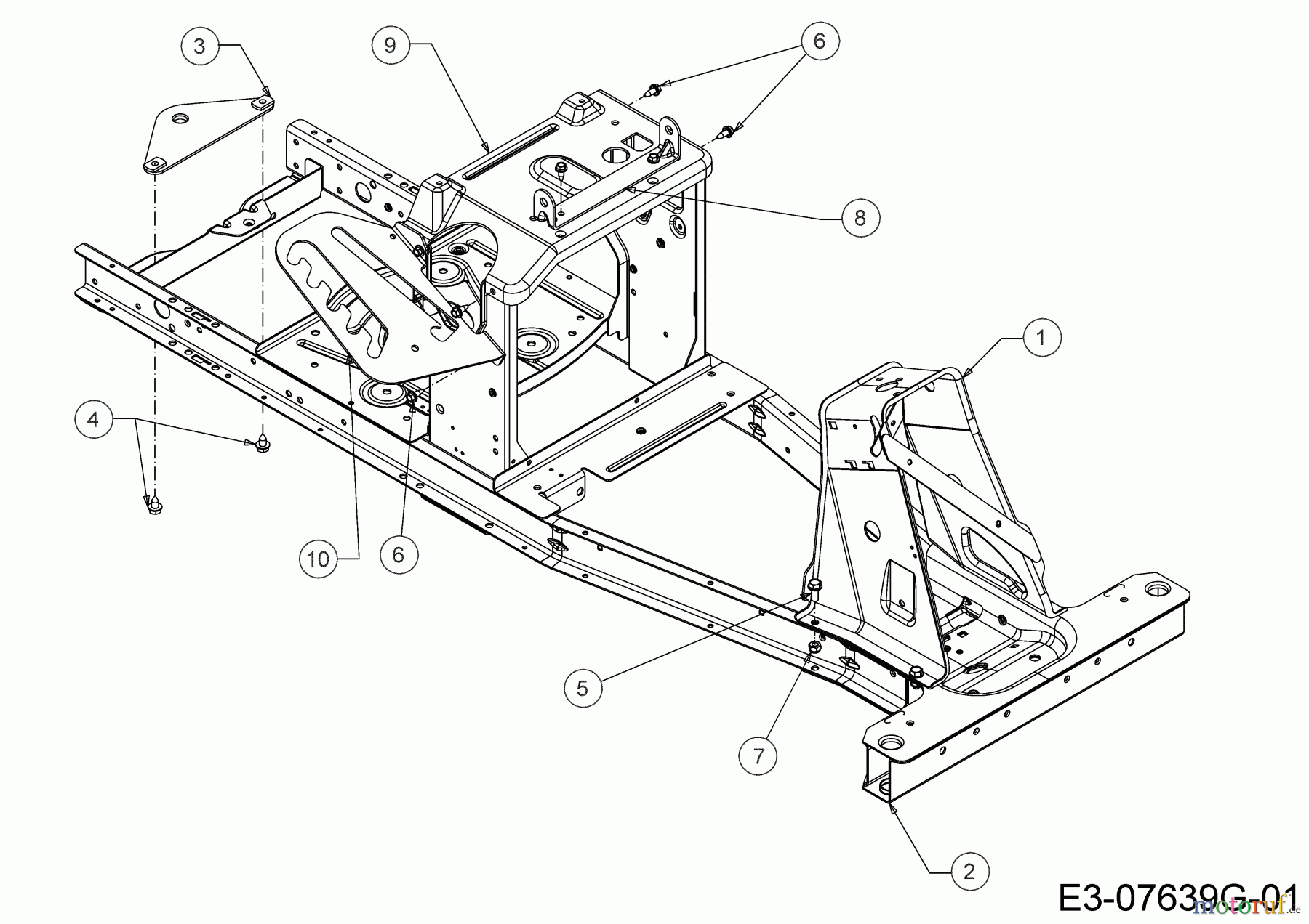 Cub Cadet Lawn tractors LR1 NR76 13C226HD603 (2020) Frame
