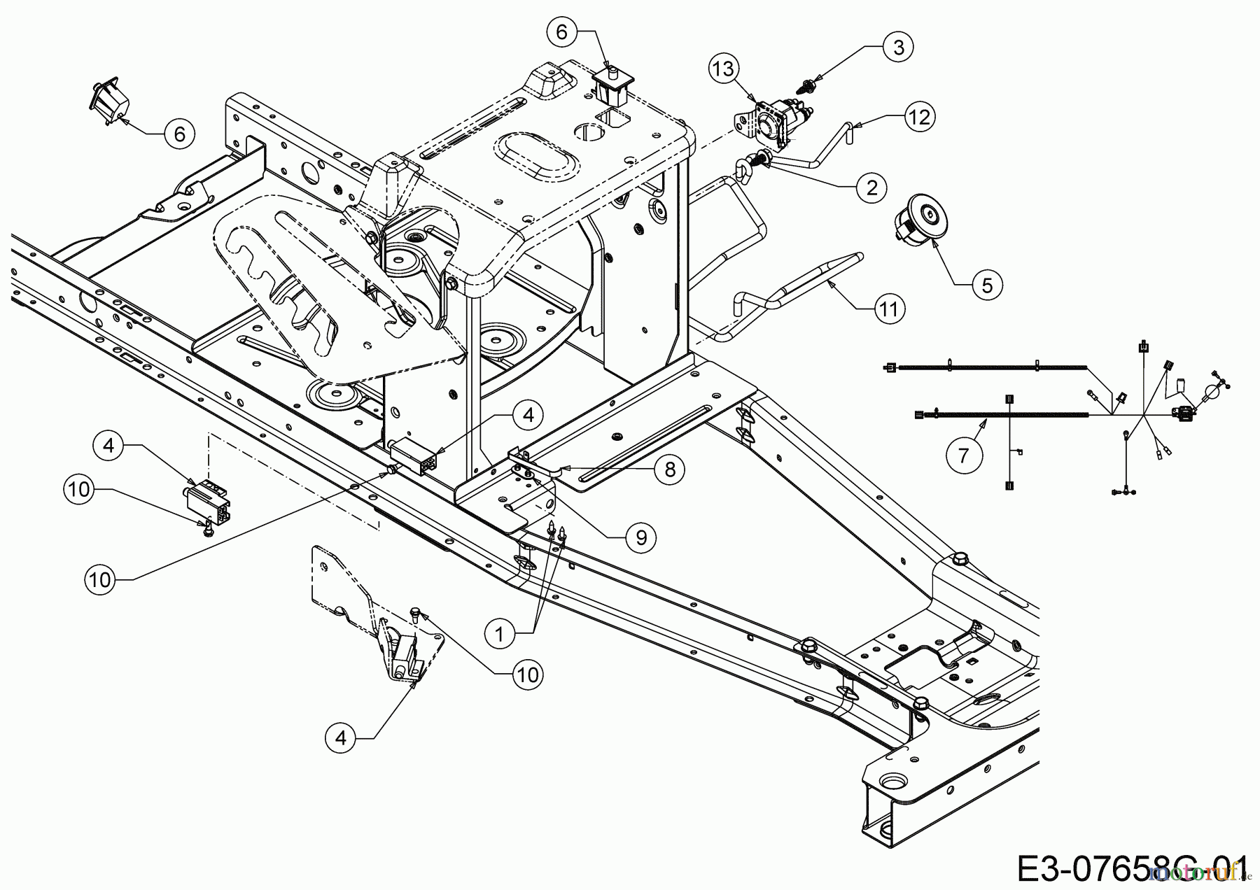 Cub Cadet Lawn tractors LR1 NR76 13C226HD603 (2020) Electric parts