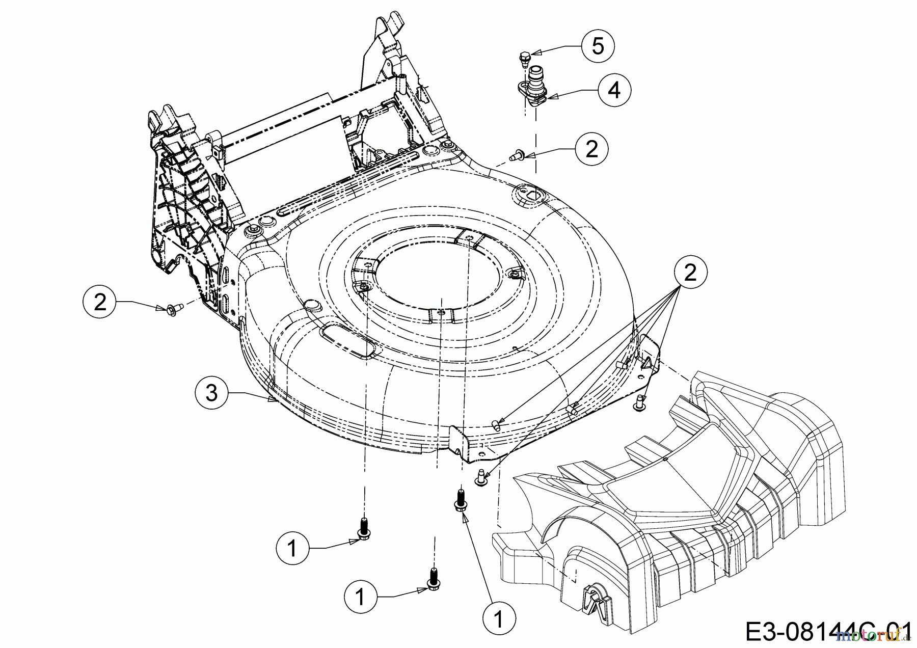 Cub Cadet Petrol mower self propelled LM1 CR46 12A-TQ5C603 (2018) Deck housing