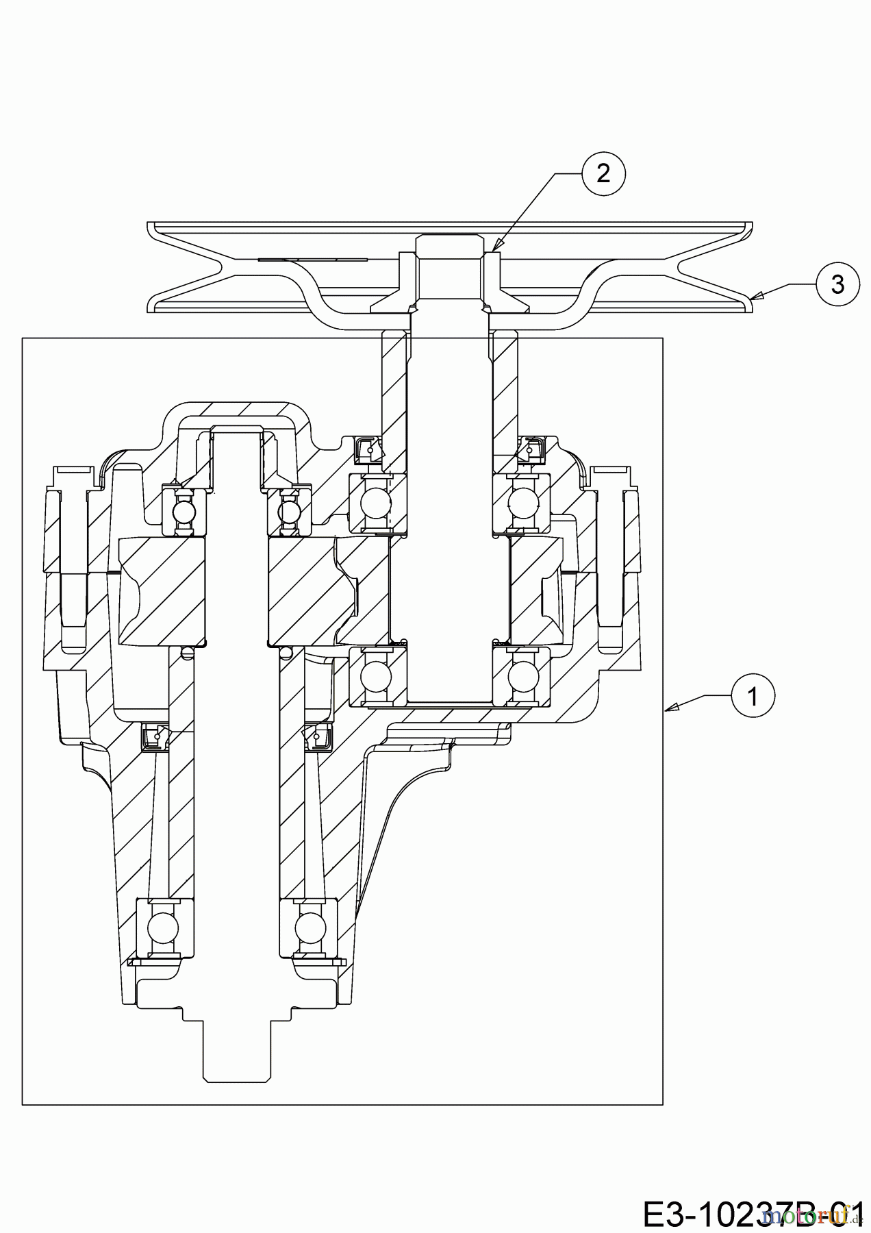  Cub Cadet Lawn tractors XT1 OR106 BS 13ALA1CR603  (2020) Spindle 618-07257A