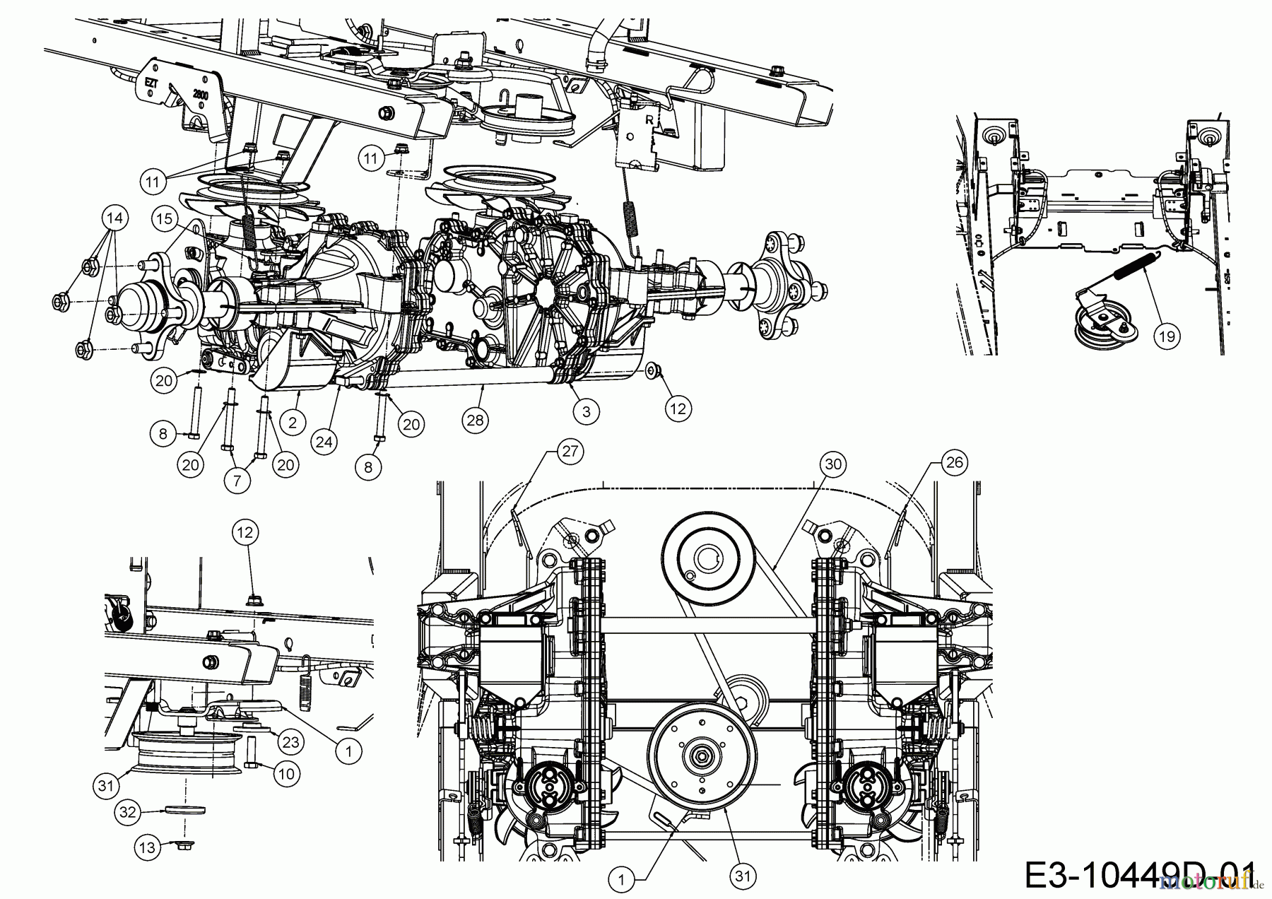Cub Cadet Zero Turn XZ5 L137 17AIEACI603 (2020) Drive system until 06.09.2020