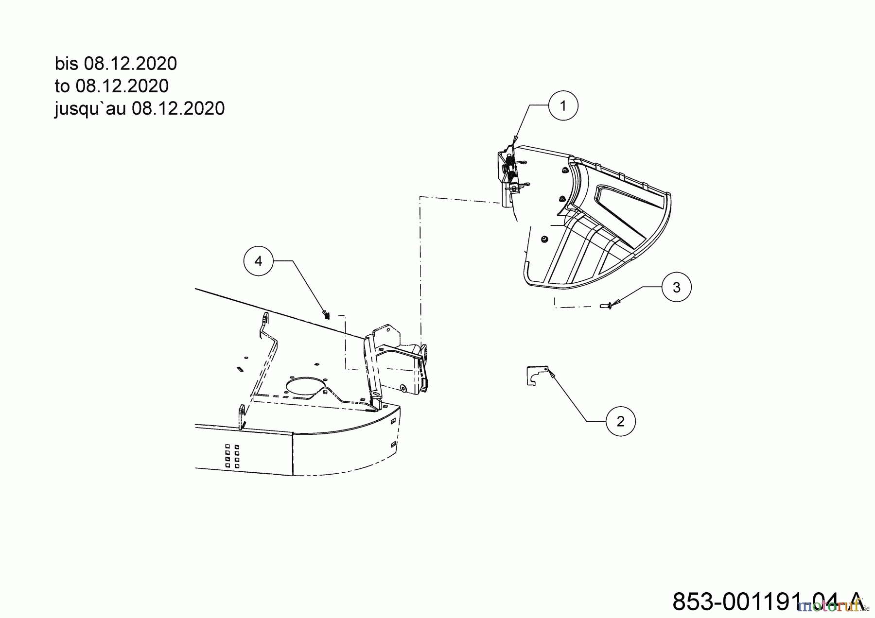  Cub Cadet Zero Turn XZ7 L122 ULTIMA 47AIAAA6603 (2021) Deflector to 08.12.2020