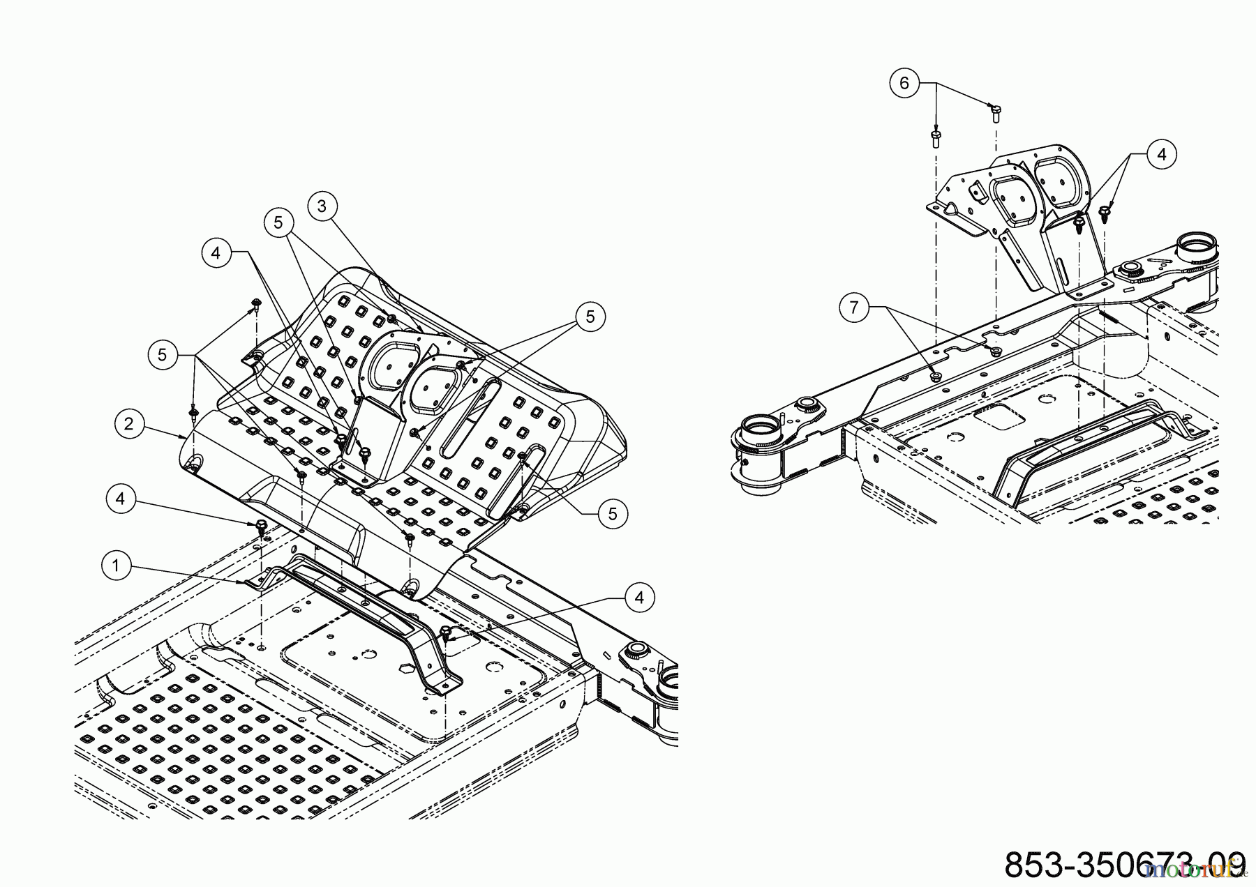 Cub Cadet Zero Turn XZ2 127 17BICBYQ603 (2021) Steering column bracket, Running board