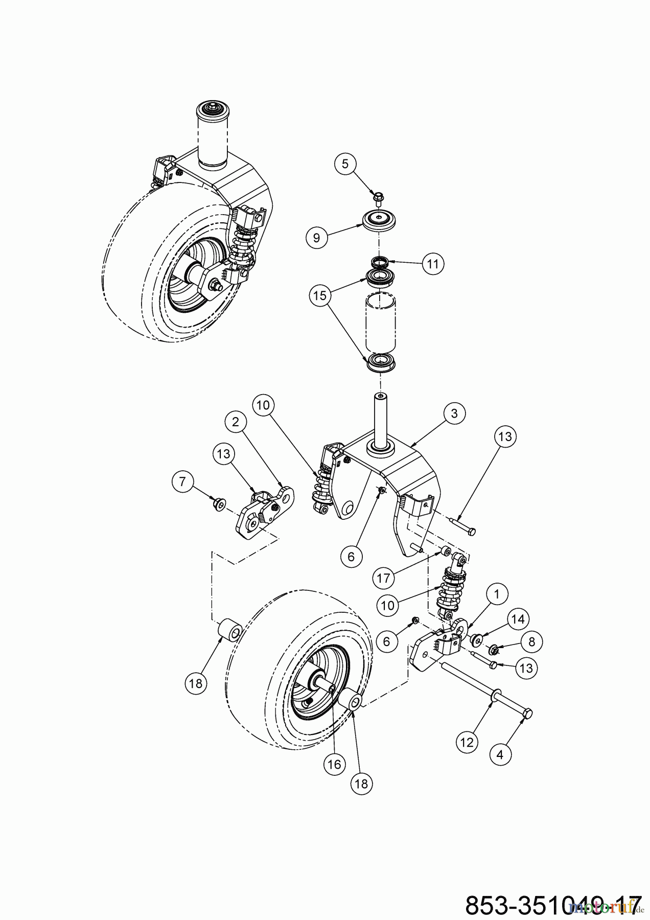 Cub Cadet Zero Turn XZ7 L152I ULTIMA 47ATAHA8603 (2021) Front axle