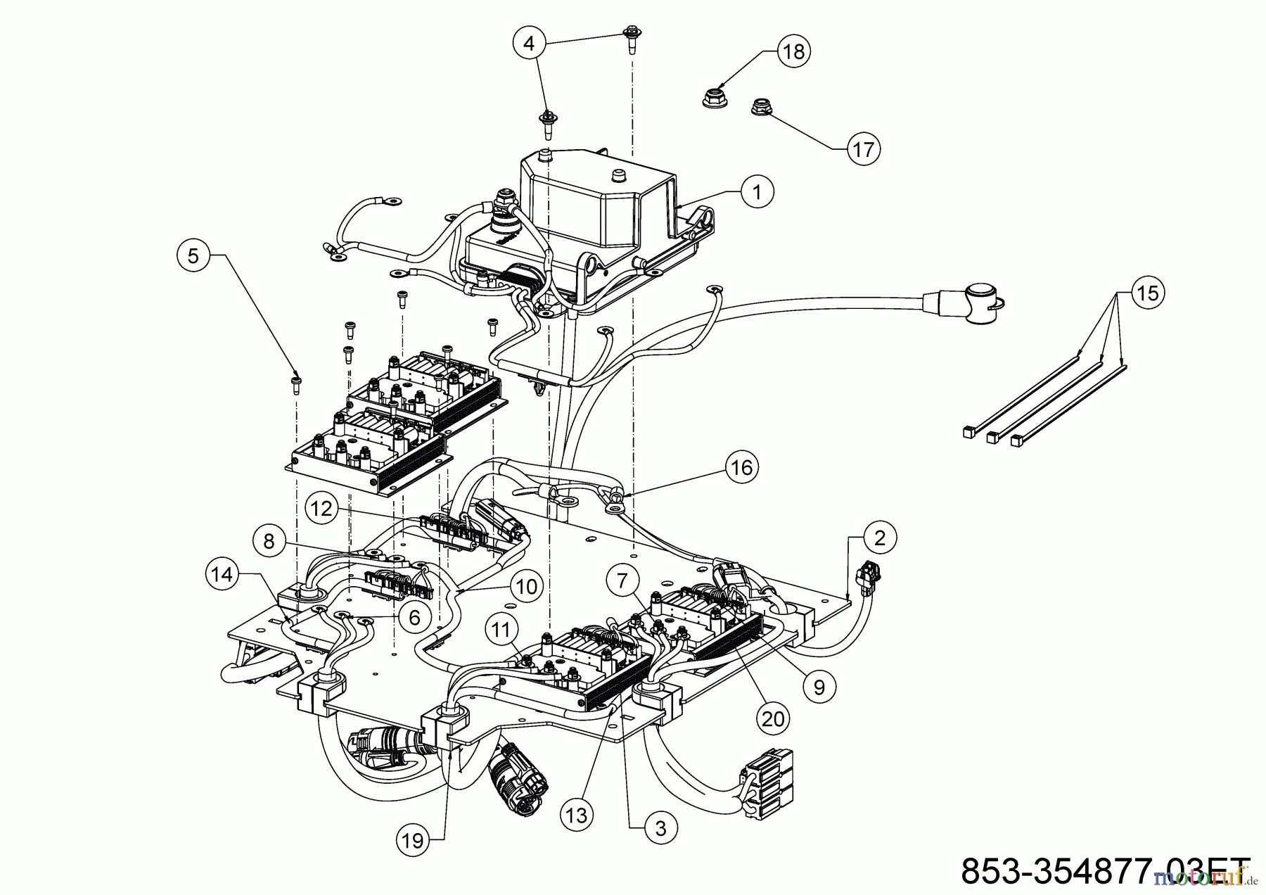  Cub Cadet Zero Turn XZ5 EL107 34BBA2CS603 (2023) Control panel parts
