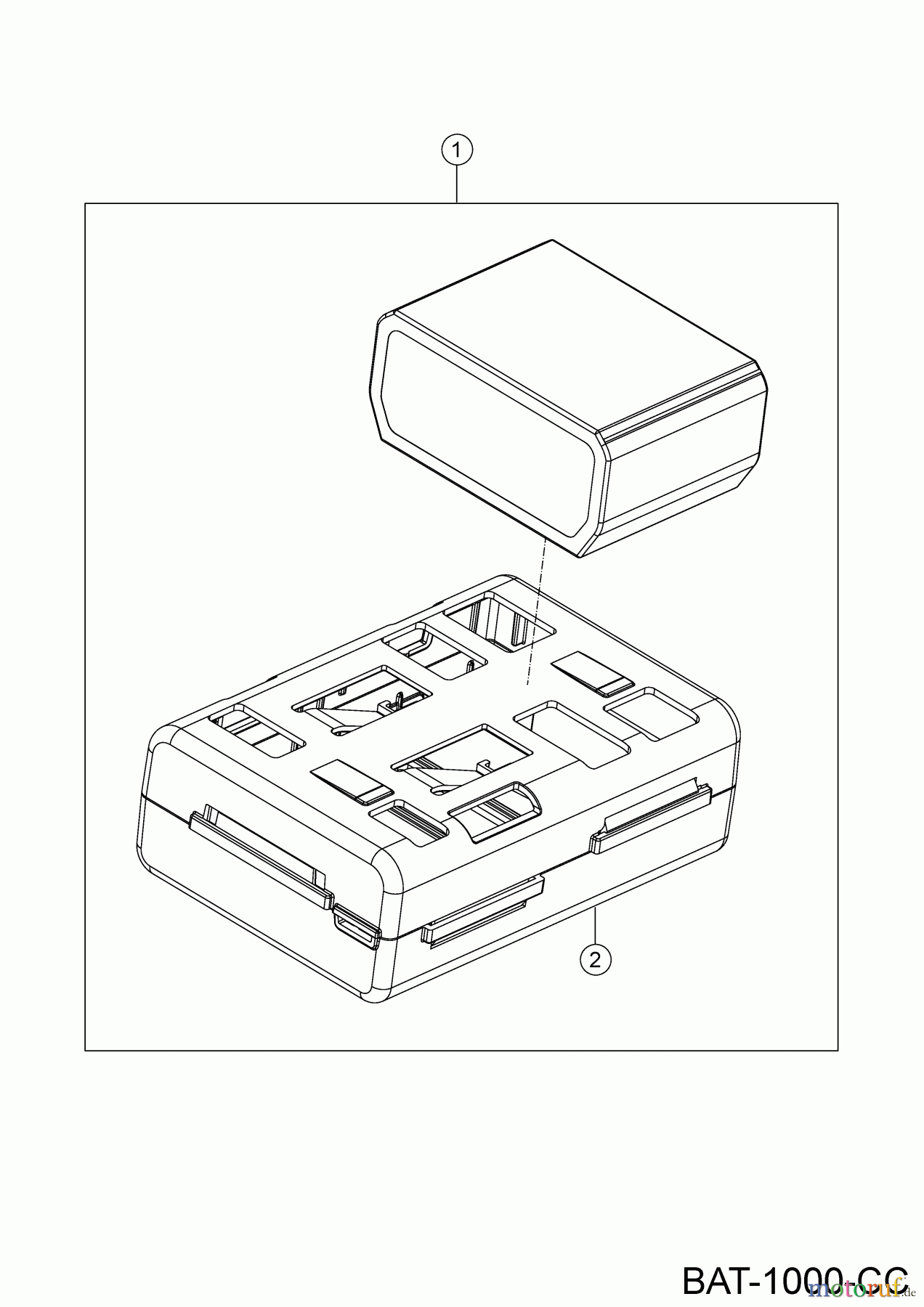 Cub Cadet Robotic lawn mower XR5 1000 22AKFEFA357 (2023) Battery and housing