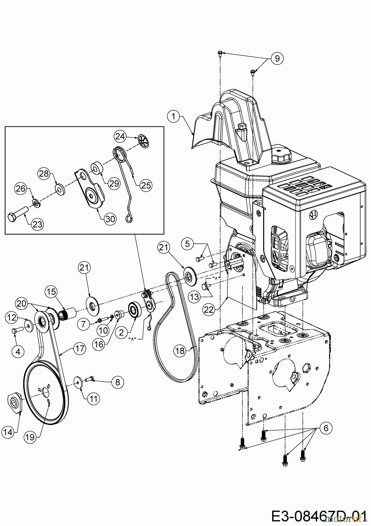  Cub Cadet Snow throwers XS3 76 TDE 31AY7EVZ603 (2022) Drive system, Milling drive
