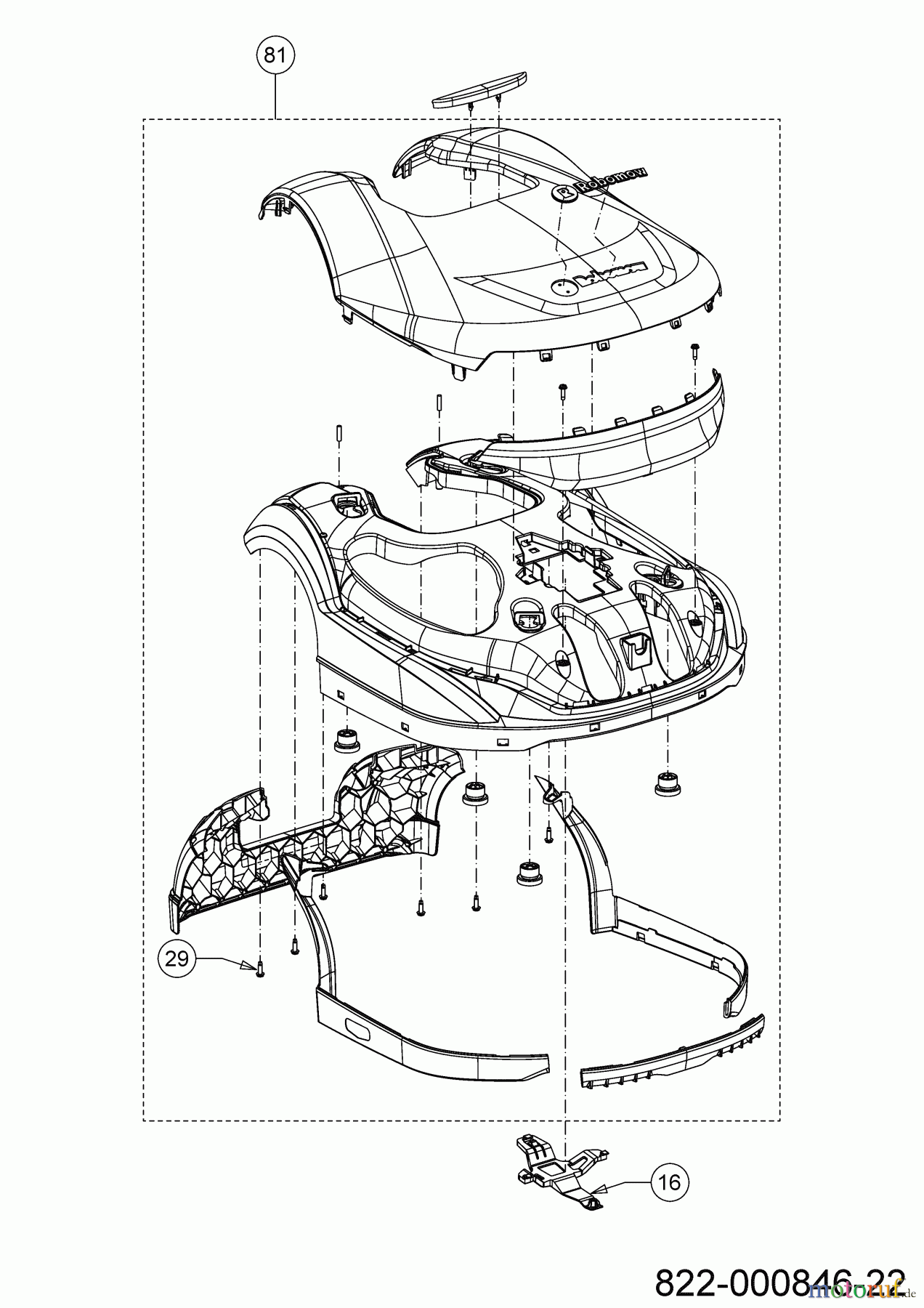 Robomow Robotic lawn mower RK4000 PRO 22AKLAFA619 (2022) Body, fairing