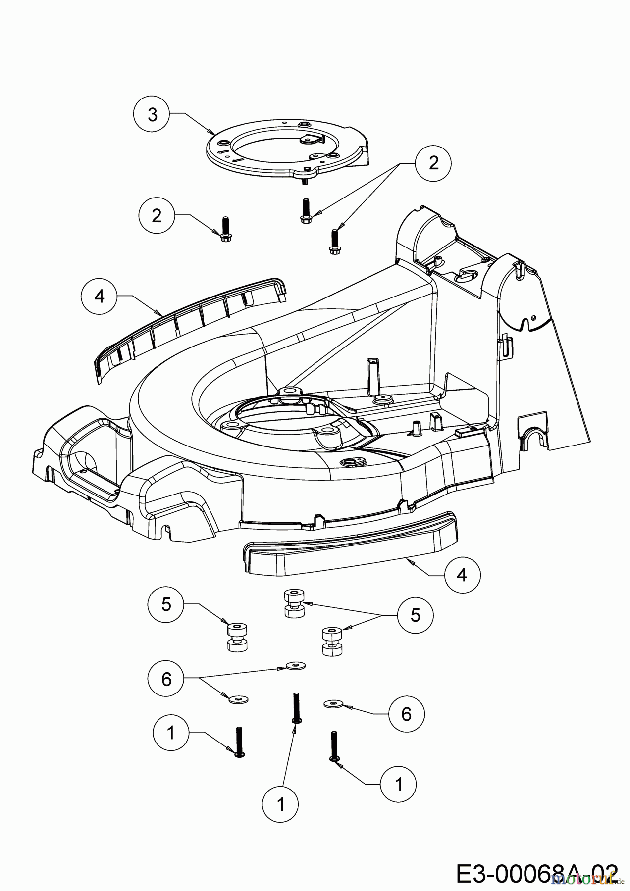 Wolf-Garten Petrol mower self propelled Expert 46 W ES SP 12ACYAS7650 (2018) Bumper, Ring engine