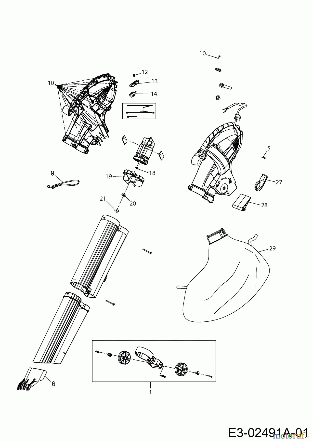 Wolf-Garten Leaf blower, Blower vac LBV 2600 E 41AB0BE7C50  (2020) Basic machine