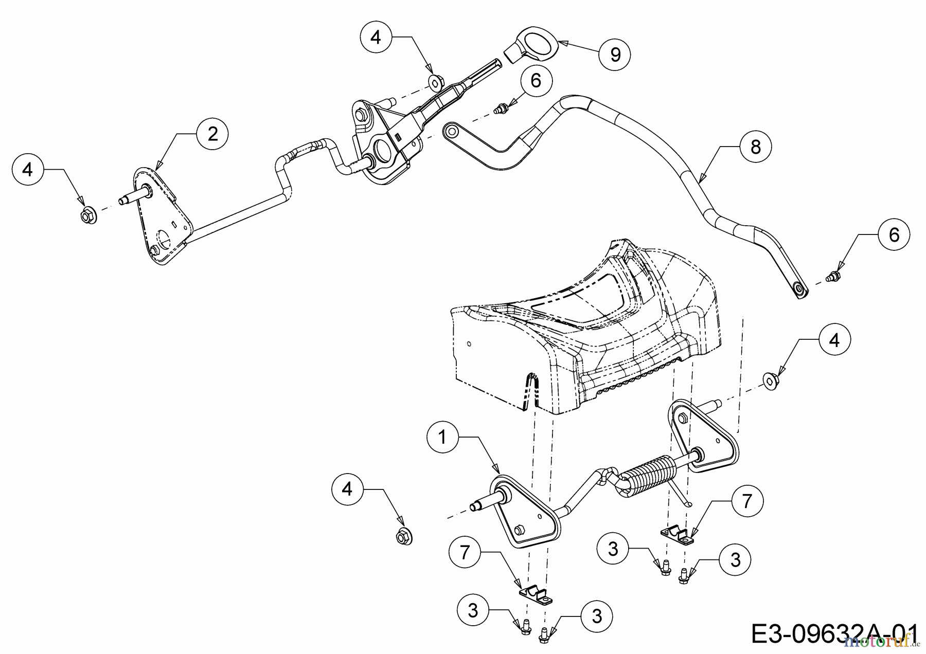 Wolf-Garten Petrol mower self propelled Expert 530 A 12B-PUKC650 (2016) Axles, Height adjustment
