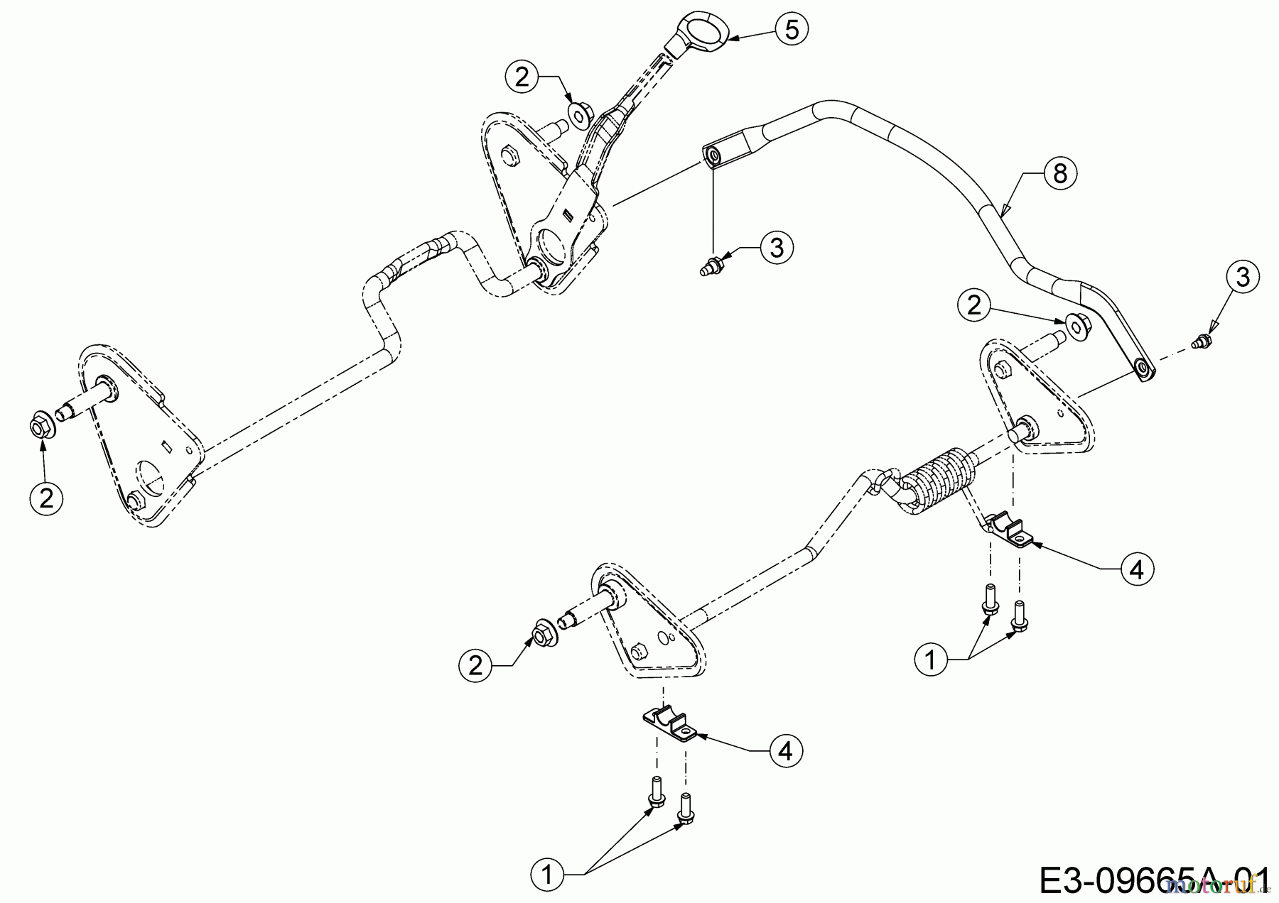 Wolf-Garten Petrol mower Expert 420 11A-LUSC650 (2016) Axles, Height adjustment