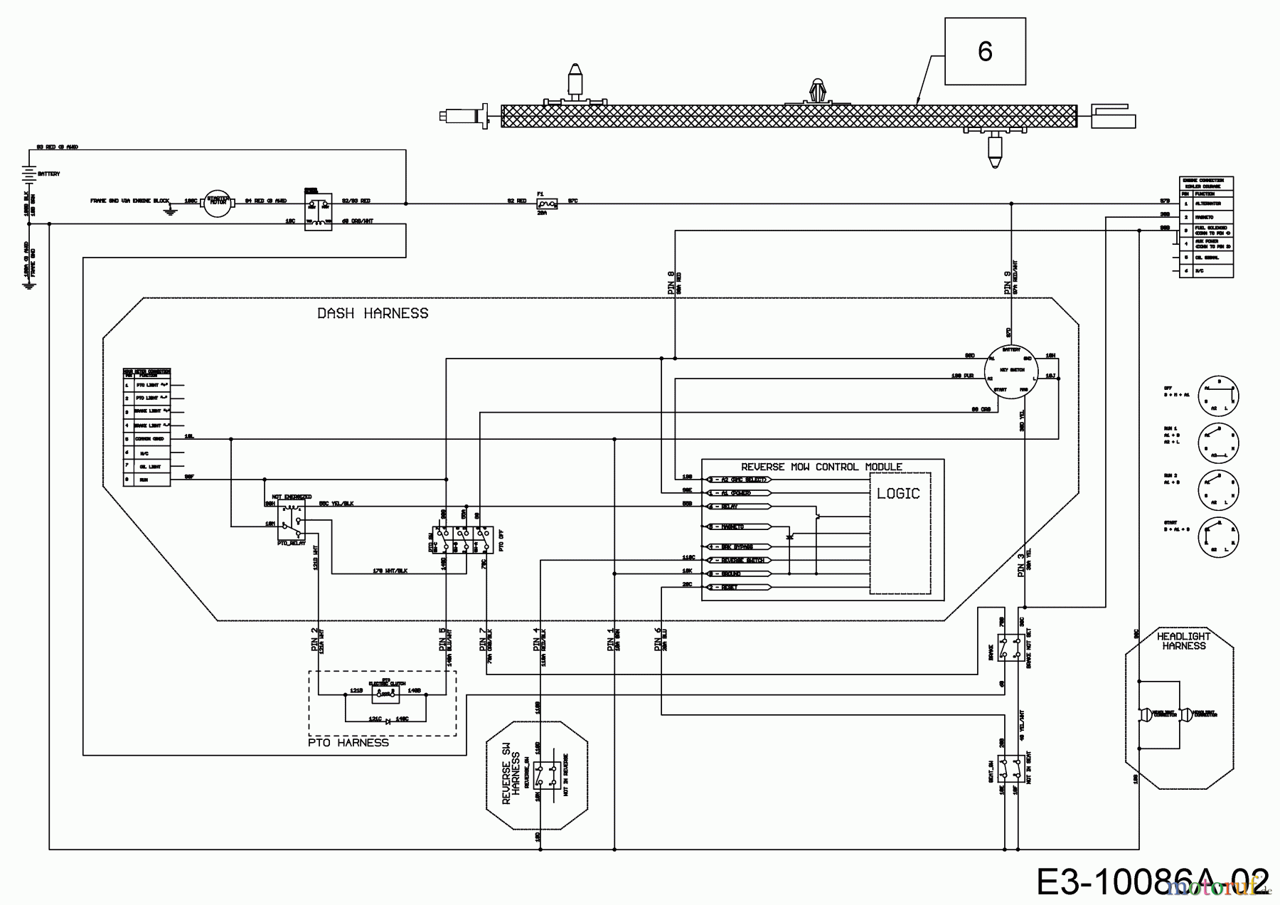  Wolf-Garten Lawn tractors 95.180 H 13ATA1VB650  (2017) Wiring diagram electric clutch