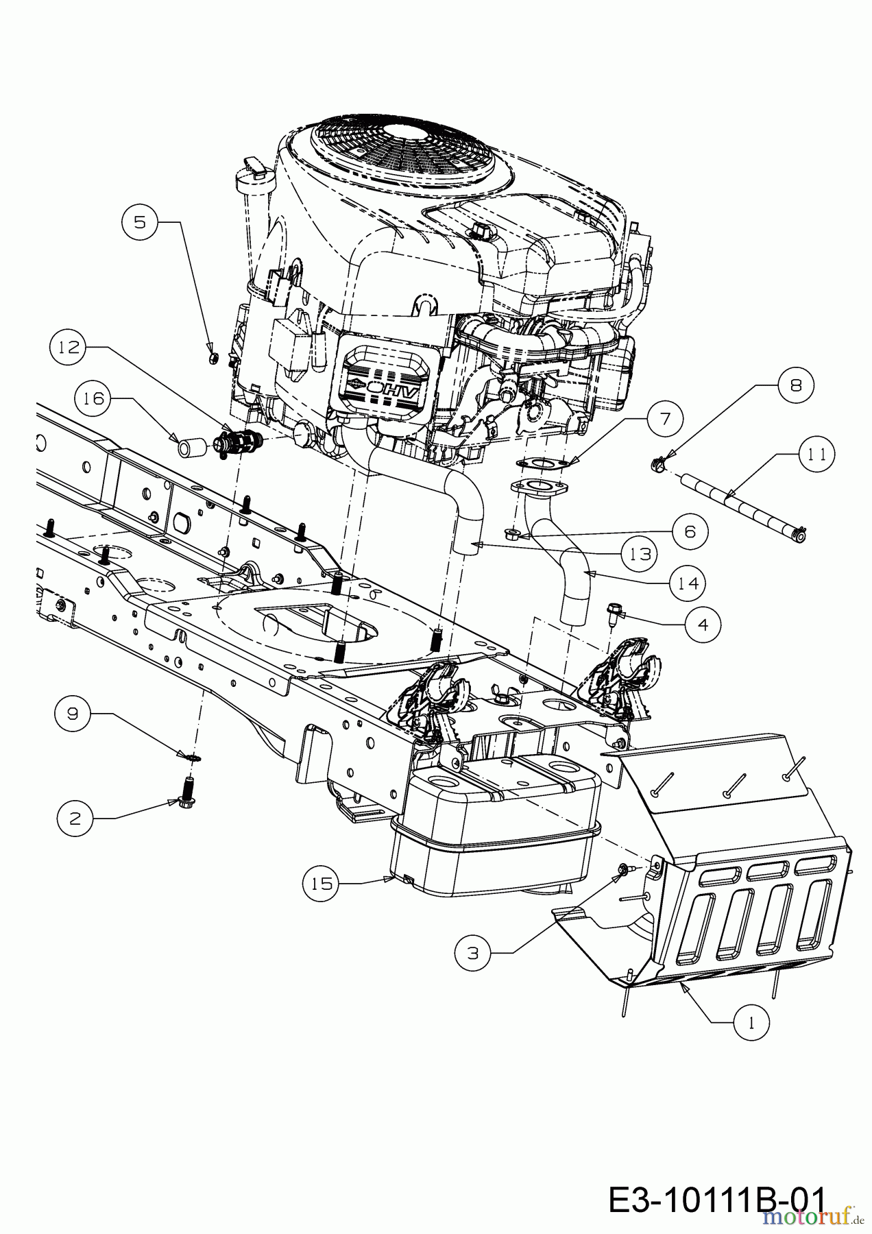  Wolf-Garten Lawn tractors 95.180 H 13CTA1VB650  (2020) Engine accessories